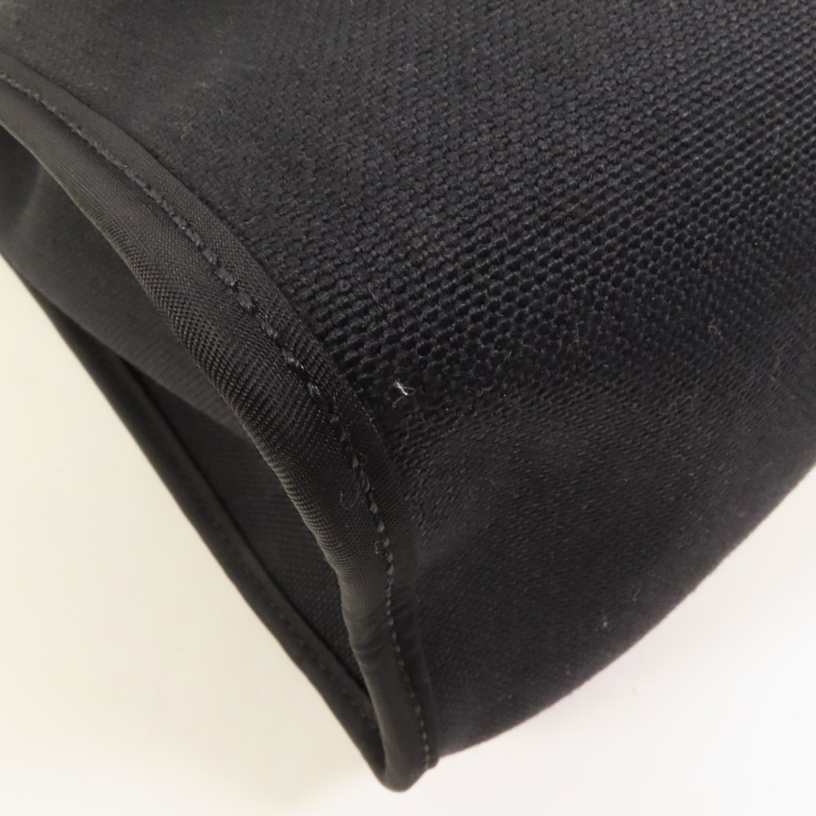 HERMES 帆布Herbag PM銀扣手挽肩背兩用袋Noir