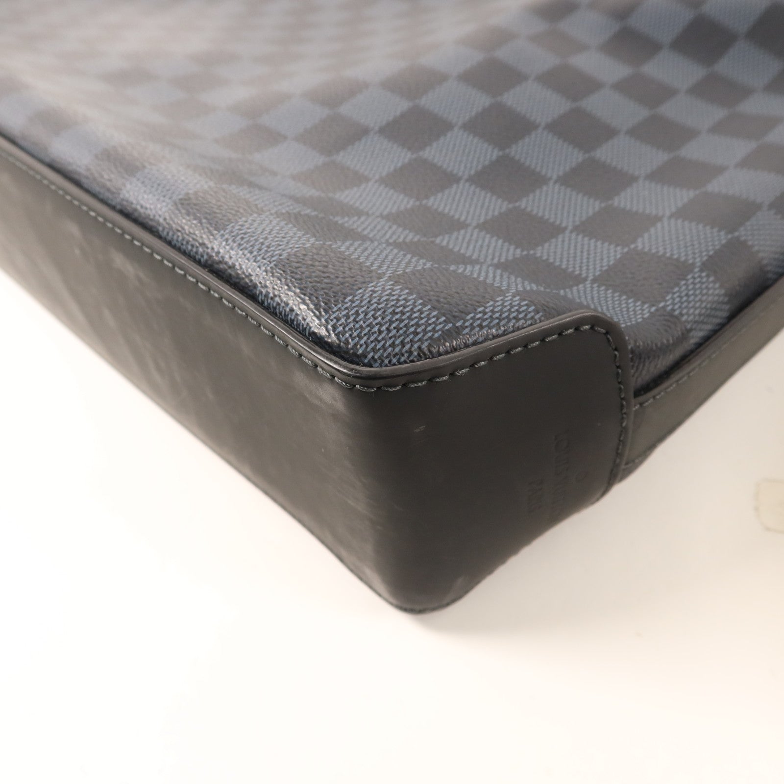 LOUIS VUITTON Damier Cobalt Greenwich Messenger Bag銀扣肩背袋