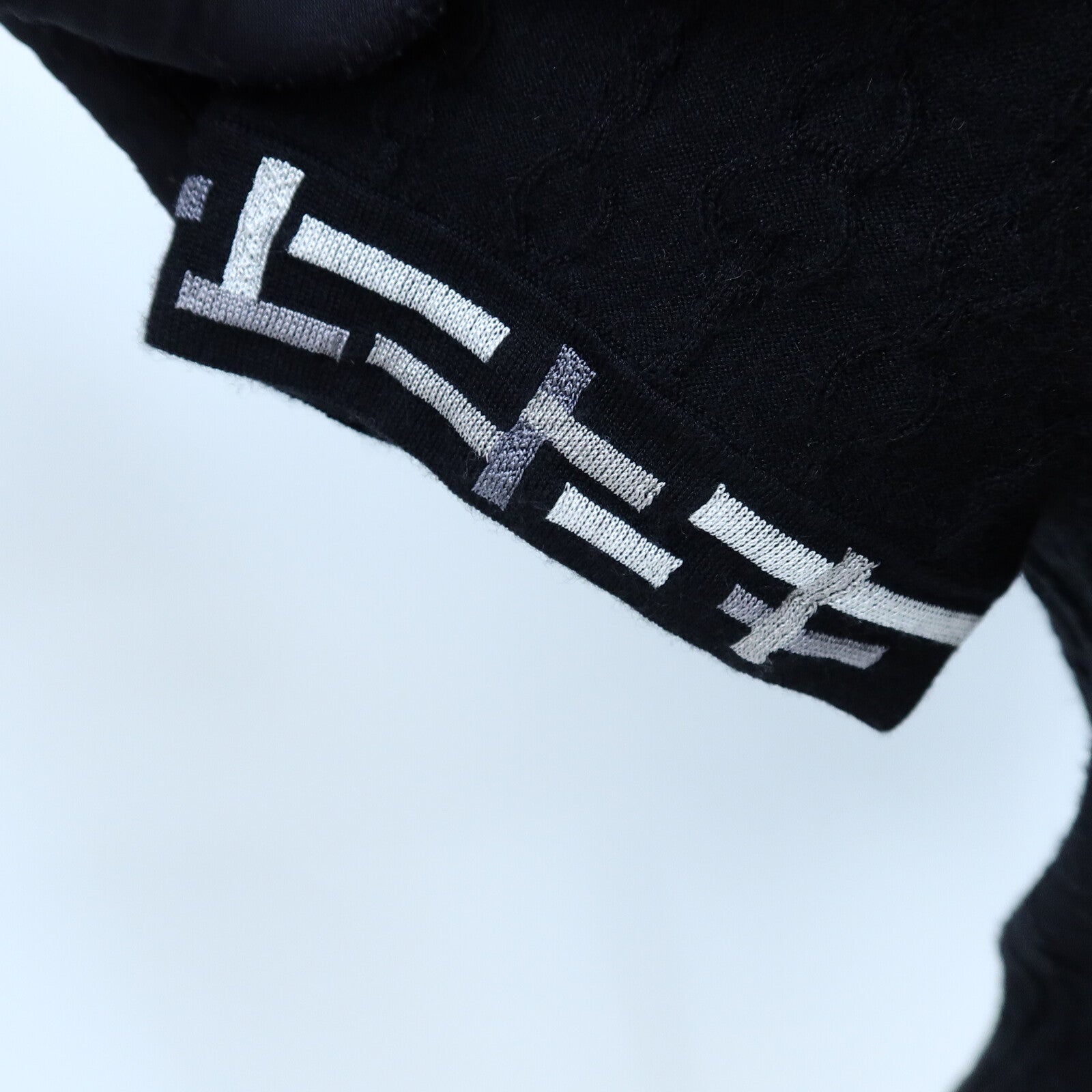 HERMES Cashmere/Silk Knit Short-Sleeve Top針織