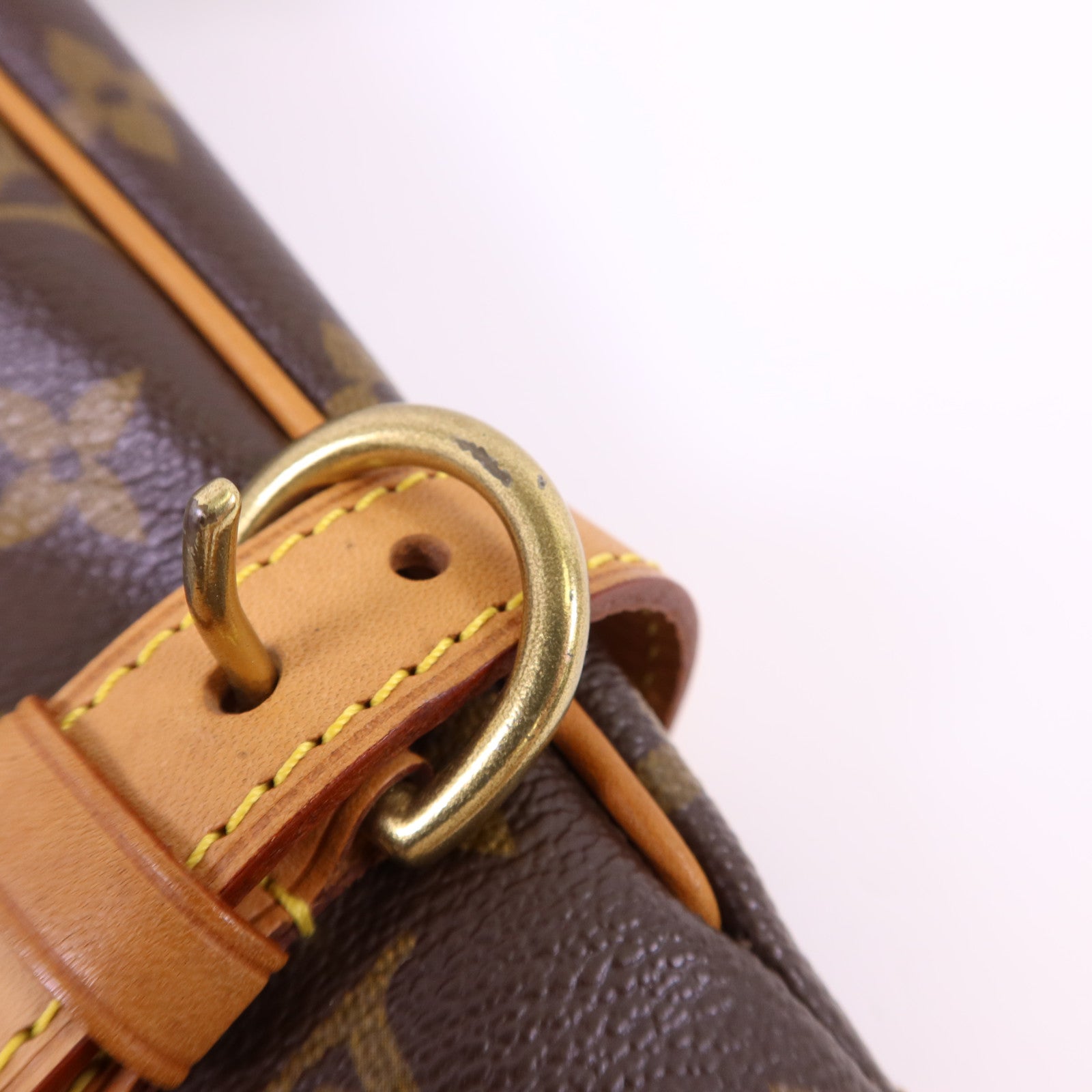 LOUIS VUITTON 【激減優惠】Monogram Batignolles金扣手挽袋棕色