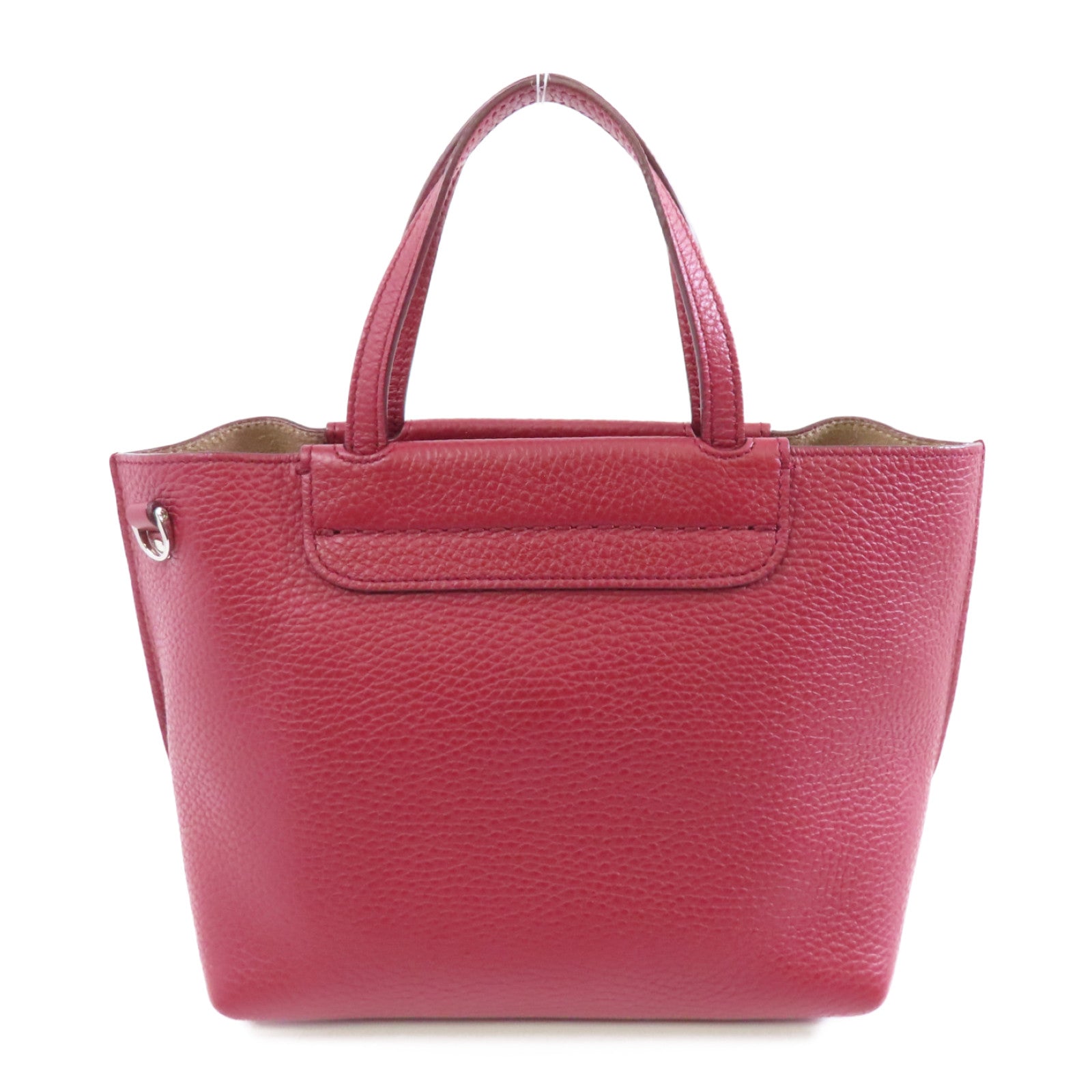 TOD’S 牛皮皮革2way Shoulder Bag銀扣手挽肩背兩用袋紅色