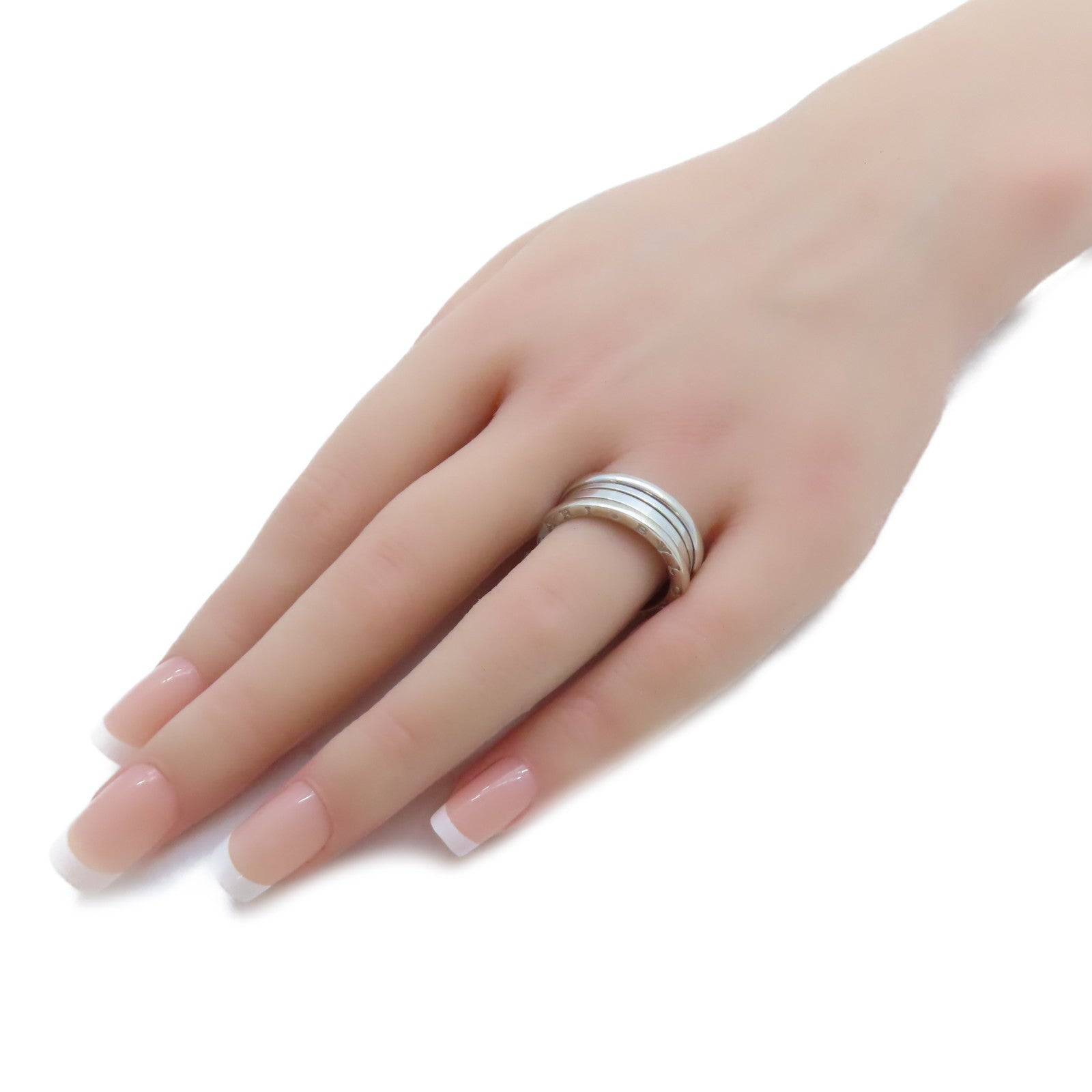 BVLGARI 18K白金B-zero1戒指US#8.5