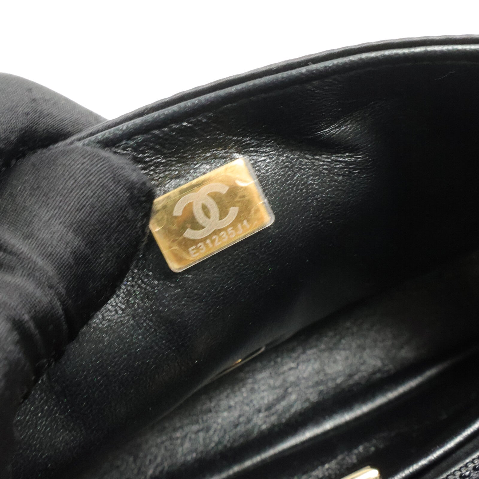 CHANEL 羊皮皮革/珠片Chain Shoulder Bag鏈帶肩背袋