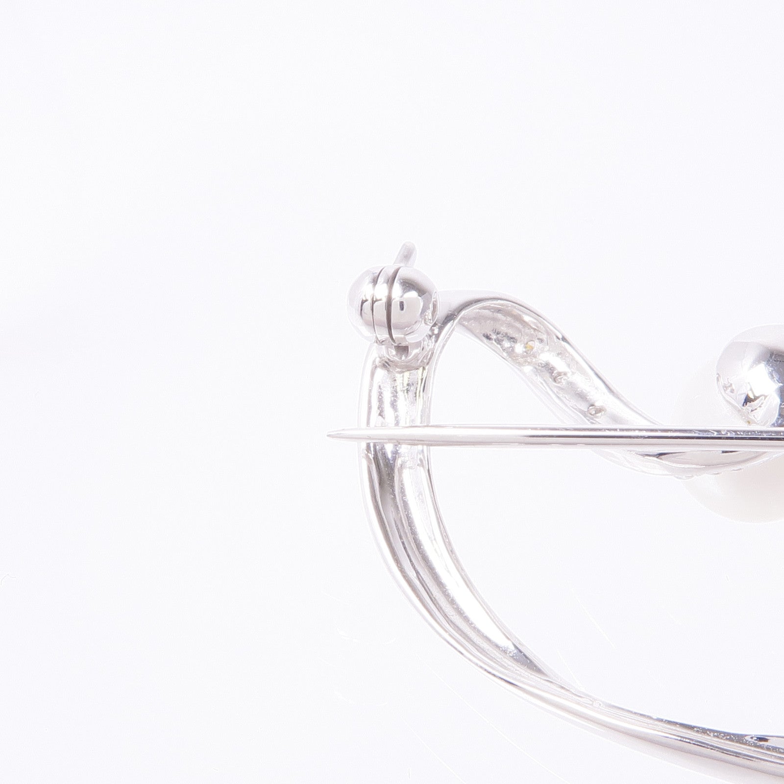 JEWELRY 14K白金Pearl Diamond Brooach鑽石胸針