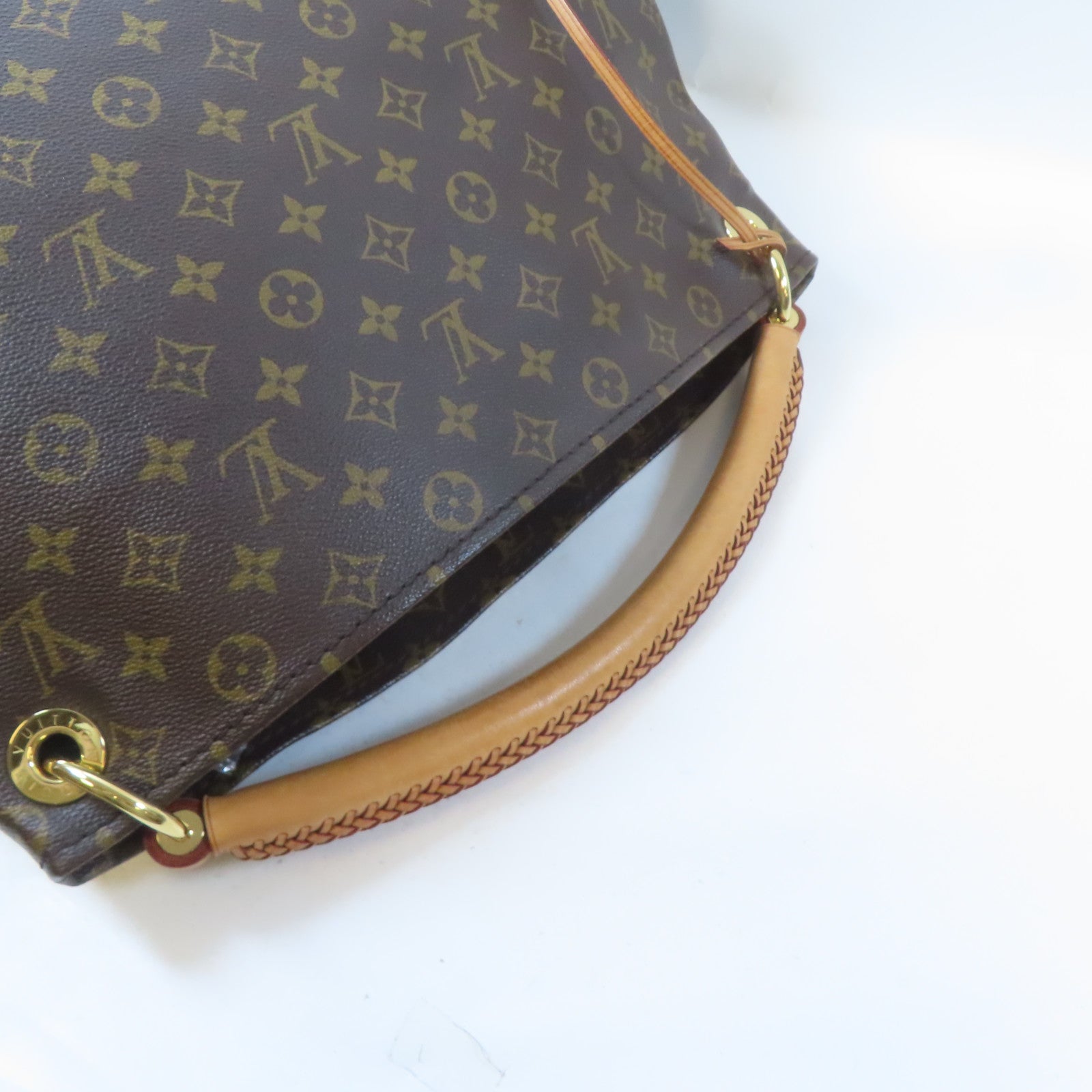 LOUIS VUITTON Monogram Artsy GM金扣肩背袋啡色