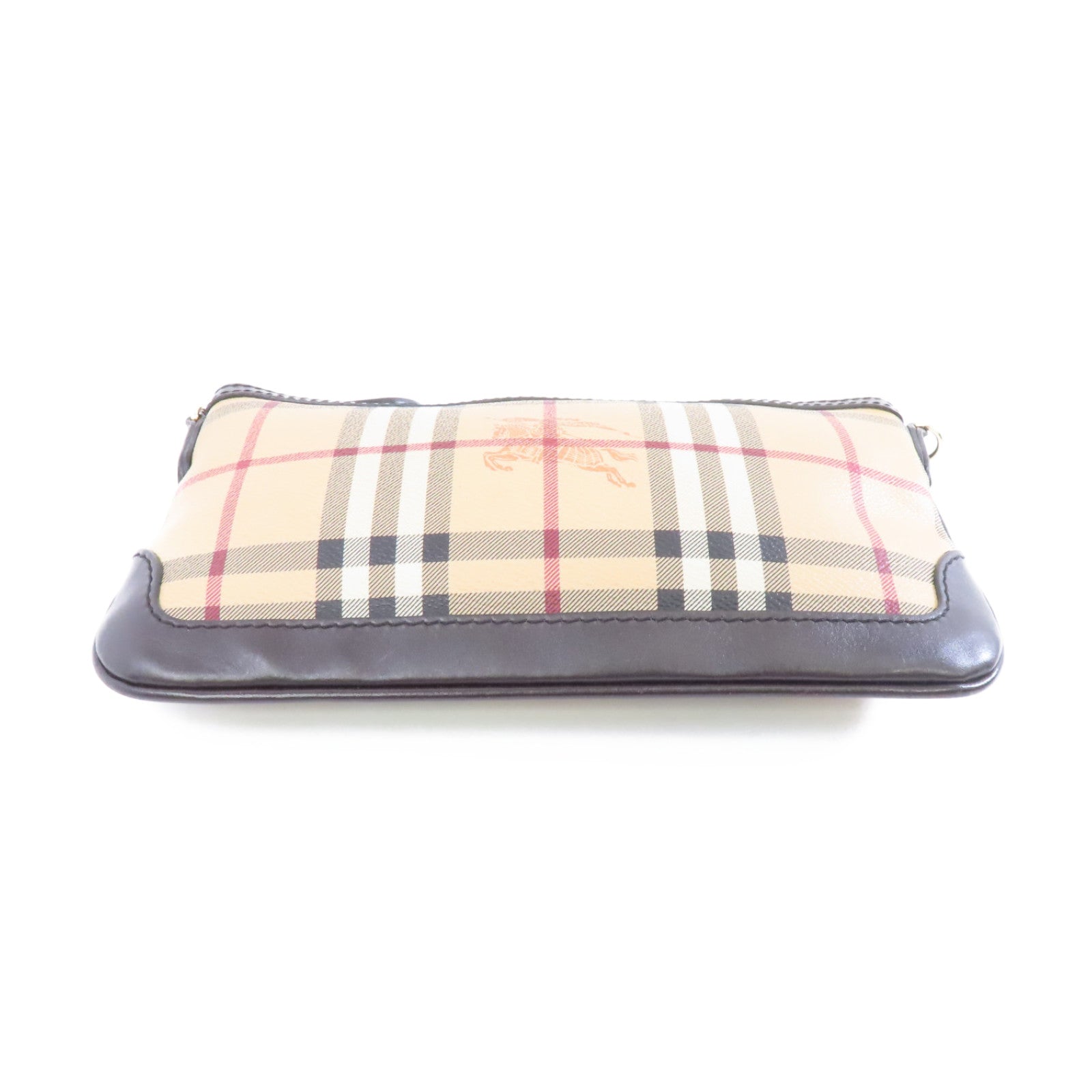 BURBERRY 塗層帆布Shoulder Bag金扣肩背袋啡色