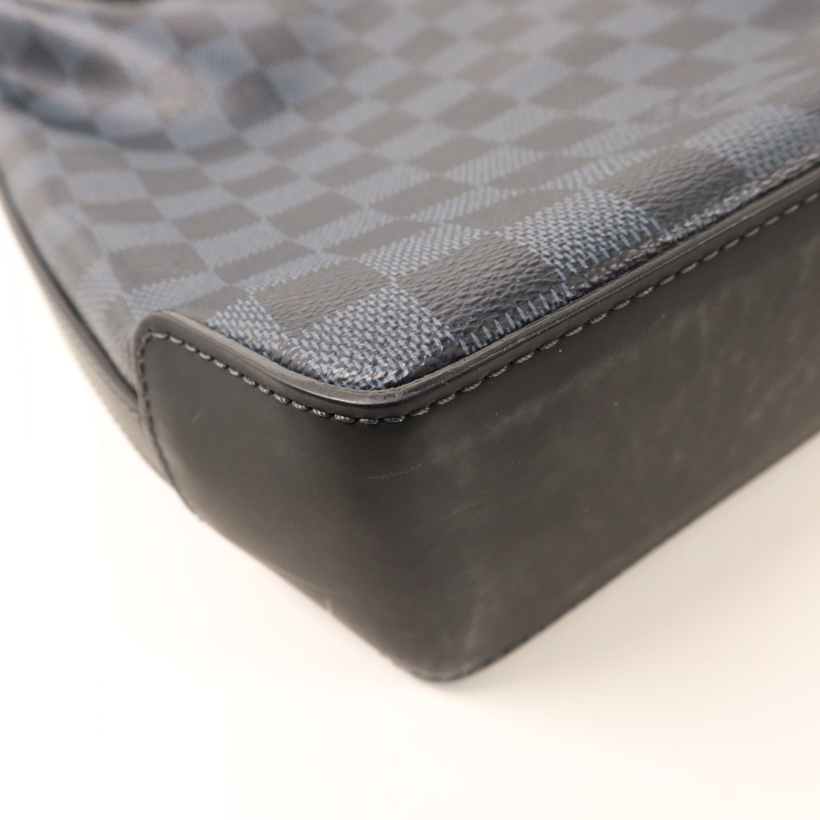 LOUIS VUITTON Damier Cobalt Greenwich Messenger Bag銀扣肩背袋