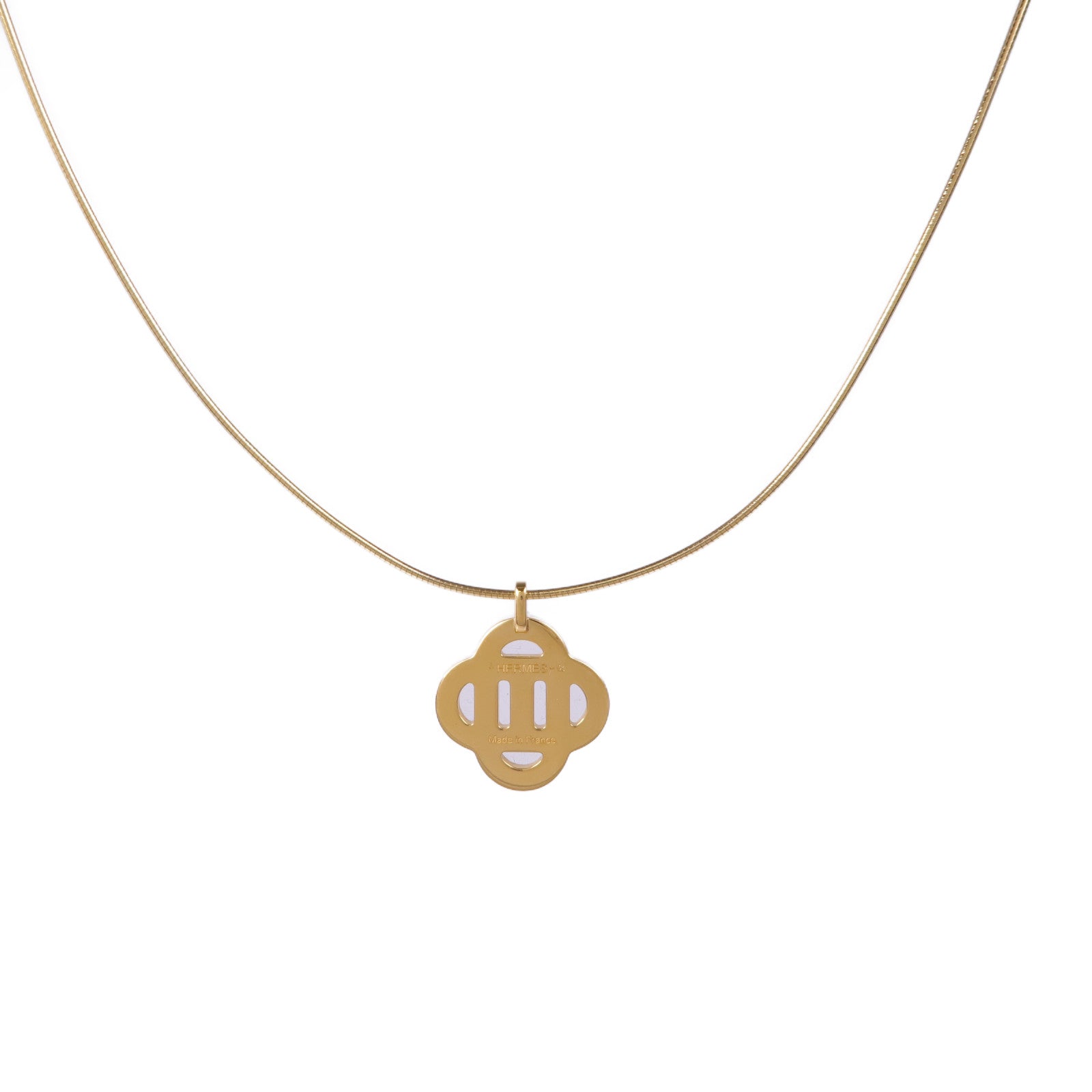 HERMES 【激減優惠】金屬Necklace項鍊藍色/金色
