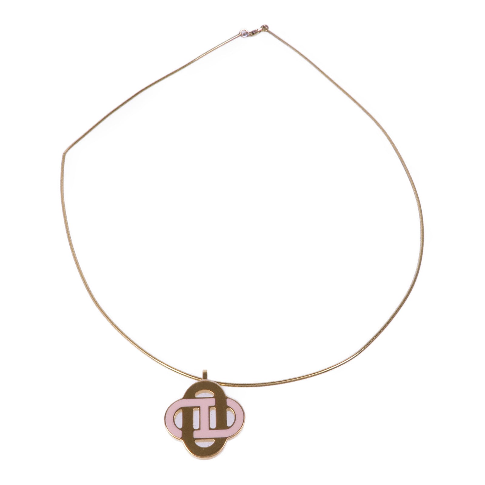 HERMES 【激減優惠】金屬Necklace項鍊藍色/金色