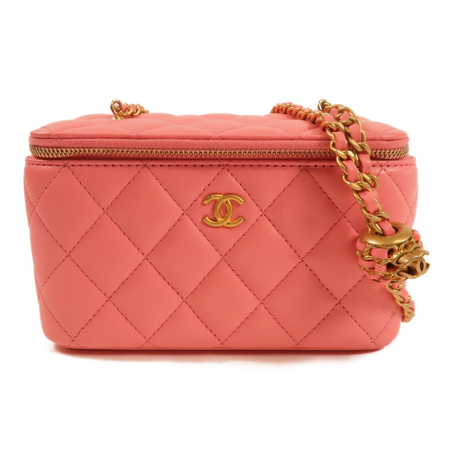 CHANEL 羊皮皮革Vanity Case金扣肩背袋