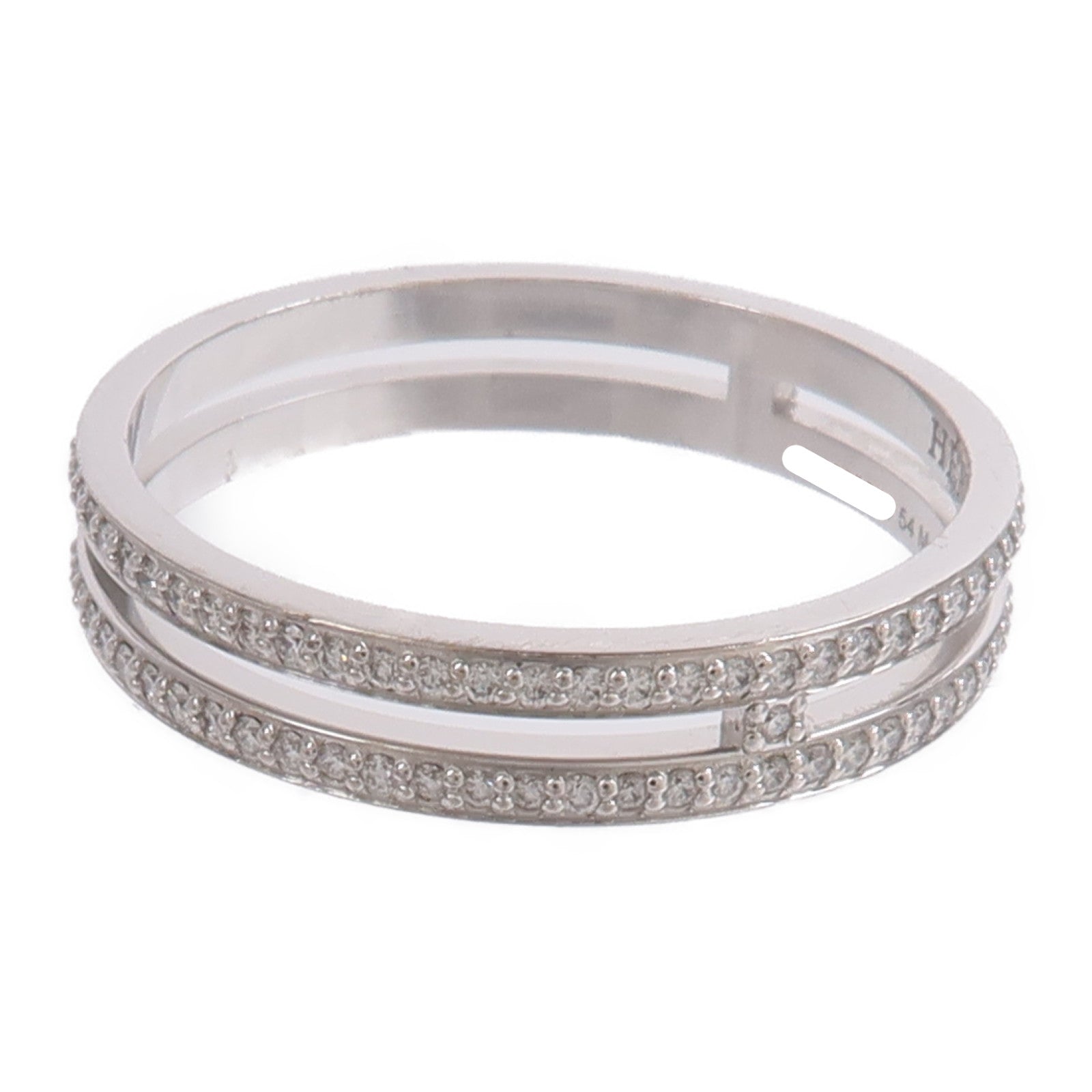 HERMES 18K白金Ariane Wedding Band Ring鑽石戒指