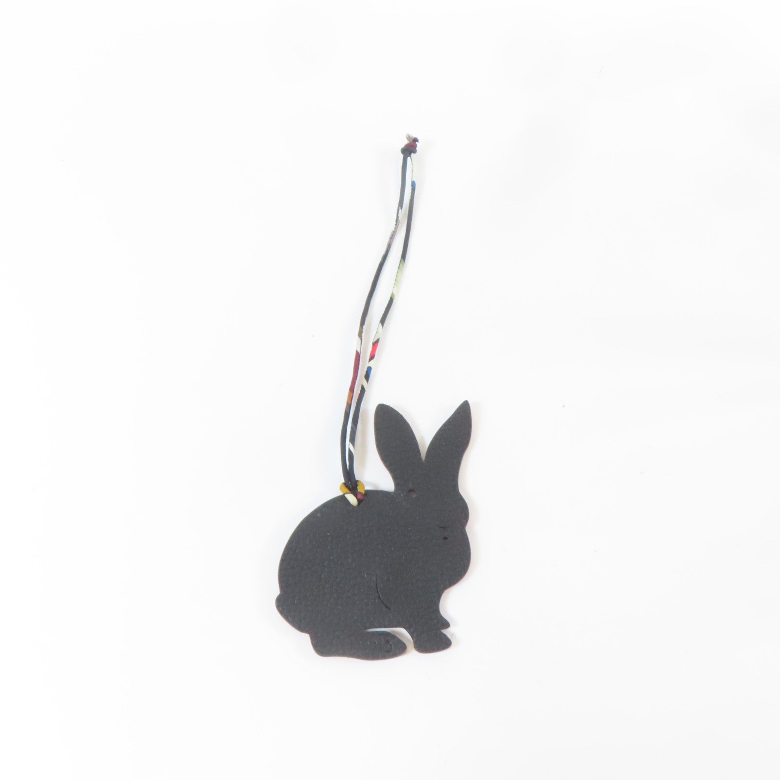 HERMES Epsom皮革Charm Rabbie 小飾物粉紅色
