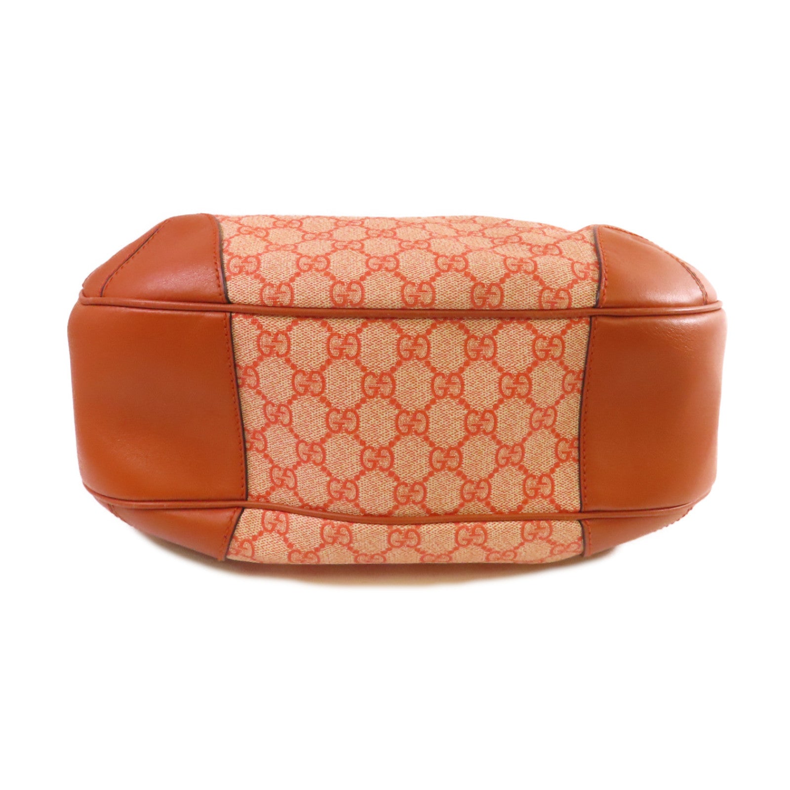 GUCCI 【激減優惠】塗層帆布Shoulder Bag金扣肩背袋橙色
