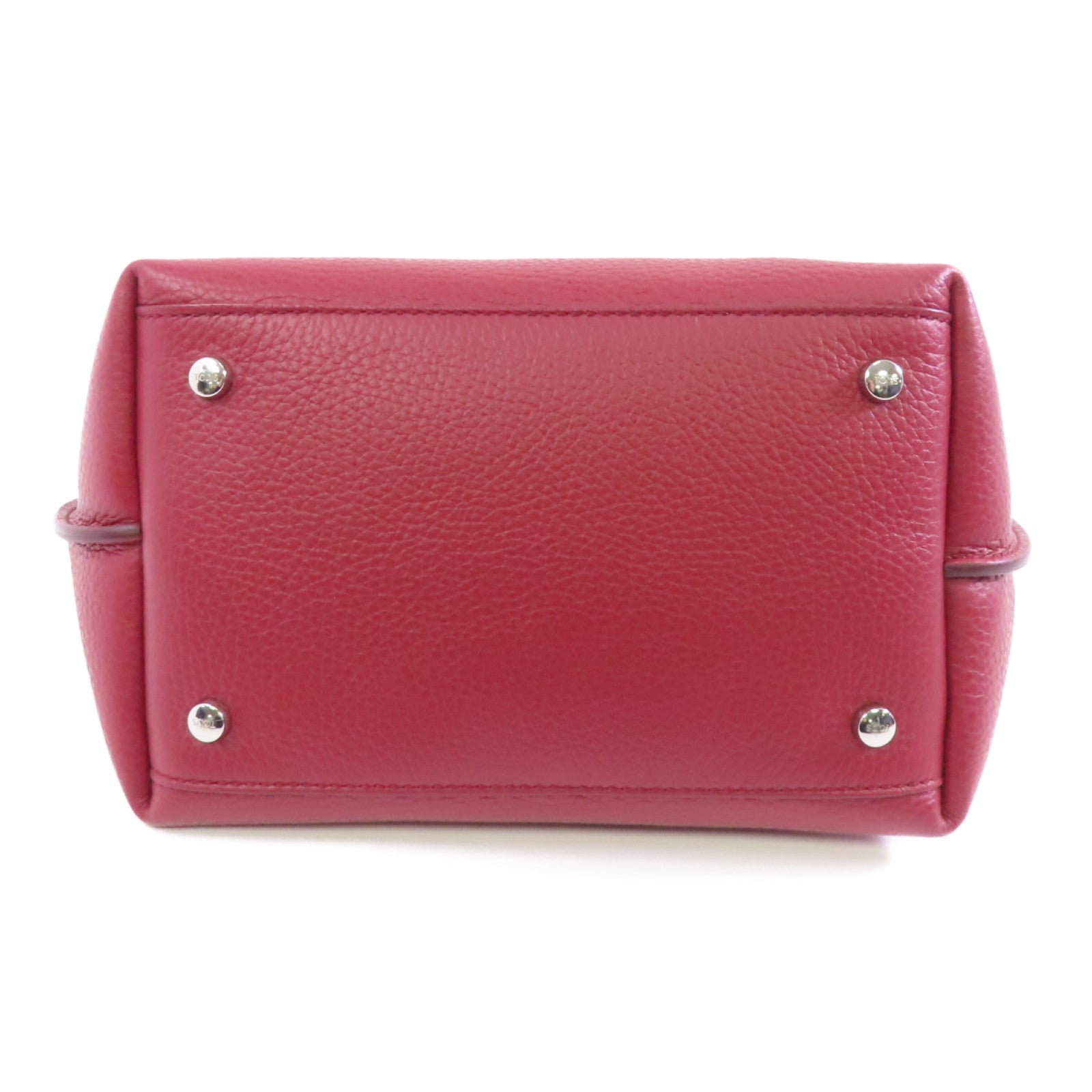 TOD’S 牛皮皮革2way Shoulder Bag銀扣手挽肩背兩用袋紅色