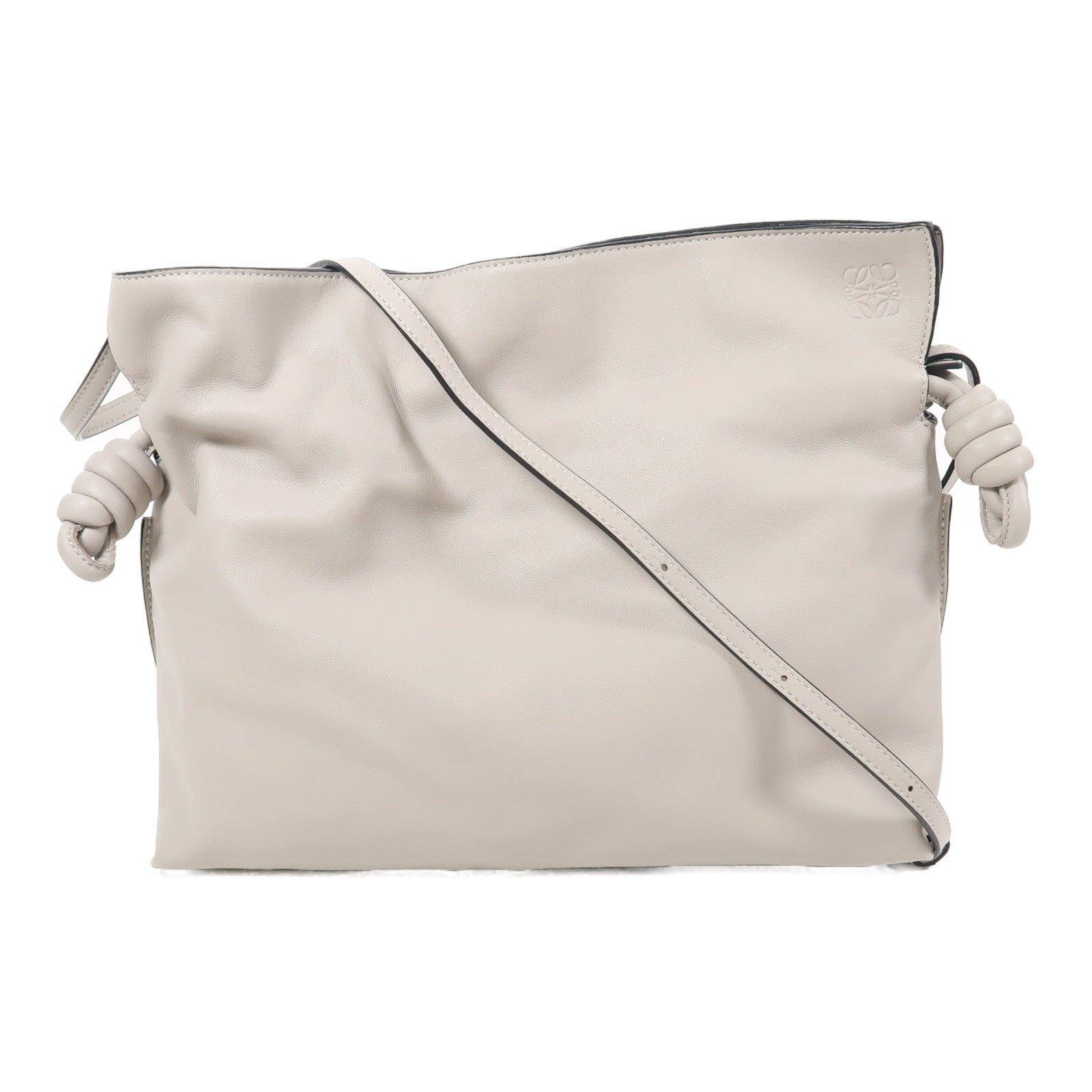 LOEWE 皮革Flamenco Clutch金扣肩背袋