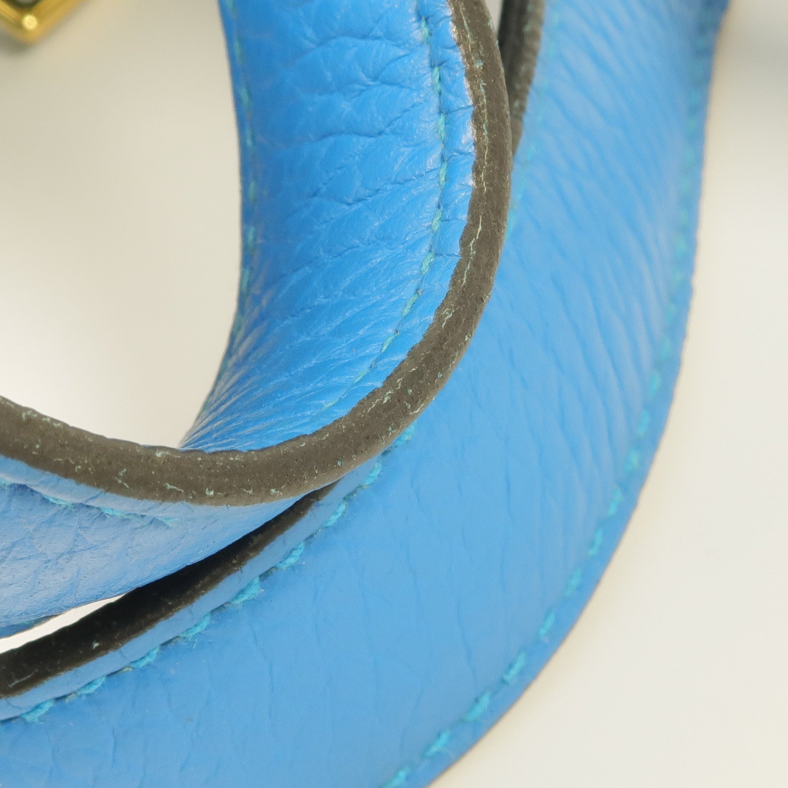 HERMES Clemence皮革Picotin PM金扣手挽袋 Bleu Zanzibar