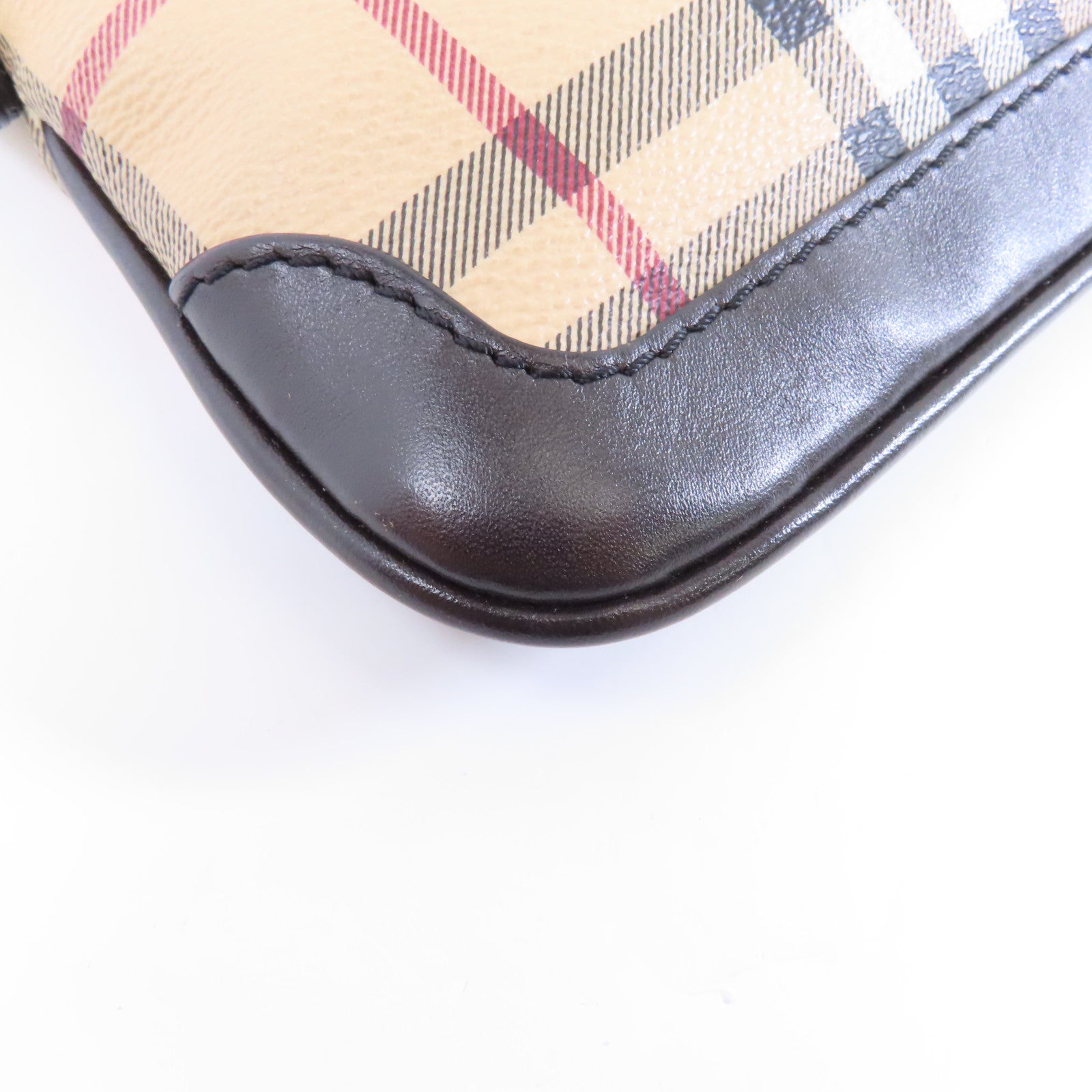 BURBERRY 塗層帆布Shoulder Bag金扣肩背袋啡色