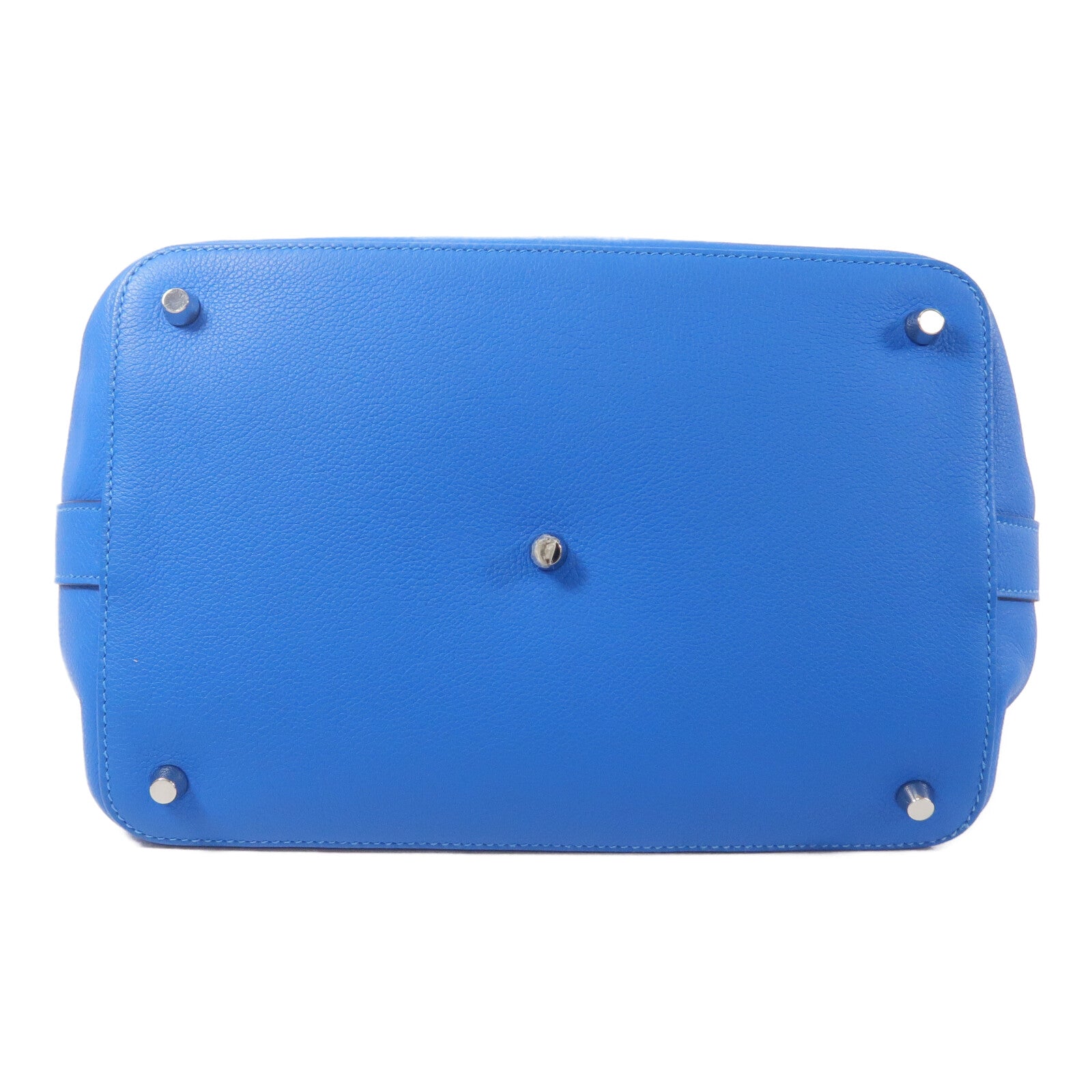 HERMES Evercolor皮革Toolbox 26手挽肩背兩用袋Blue Hydra