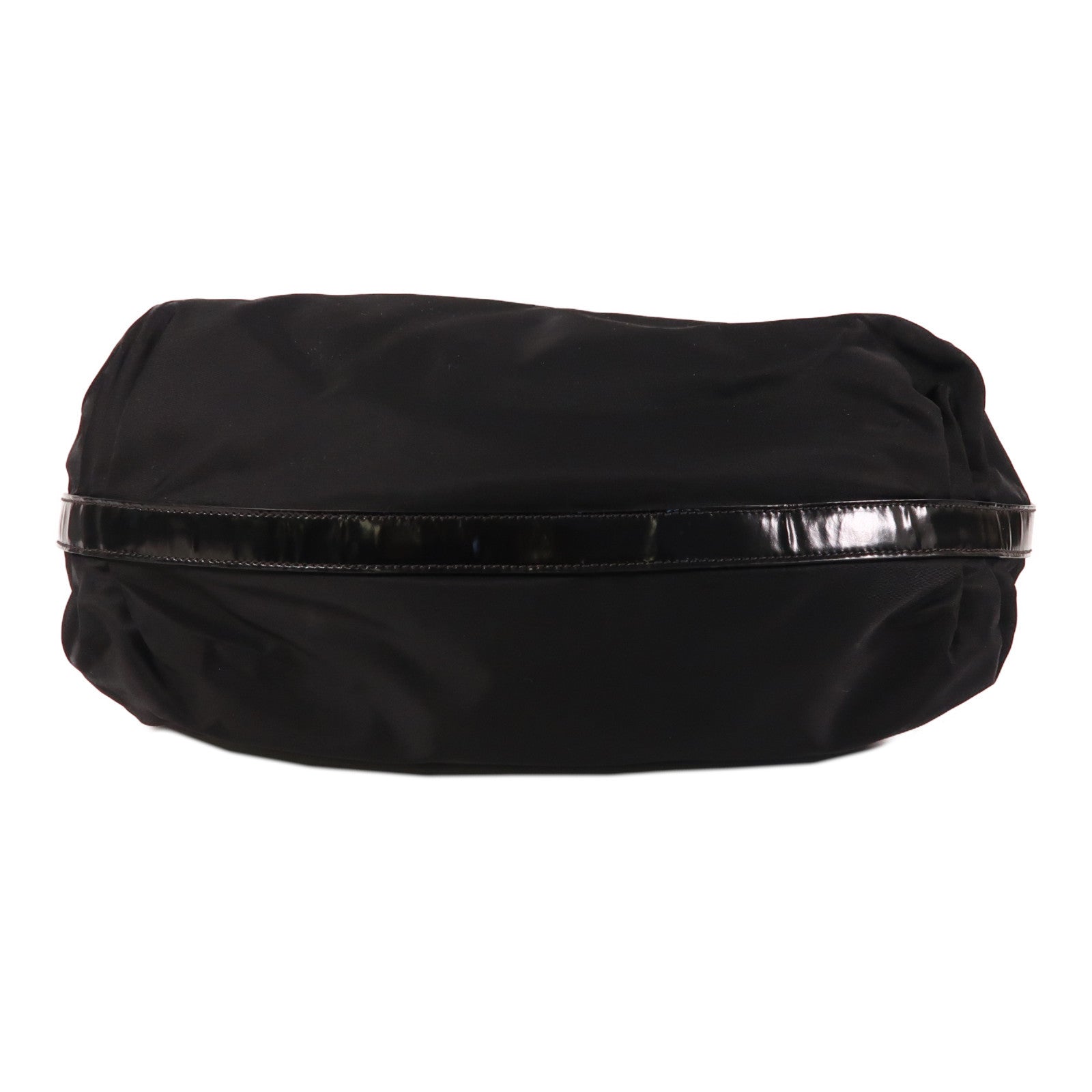 PRADA 尼龍Shoulder Bag銀扣肩背袋黑色