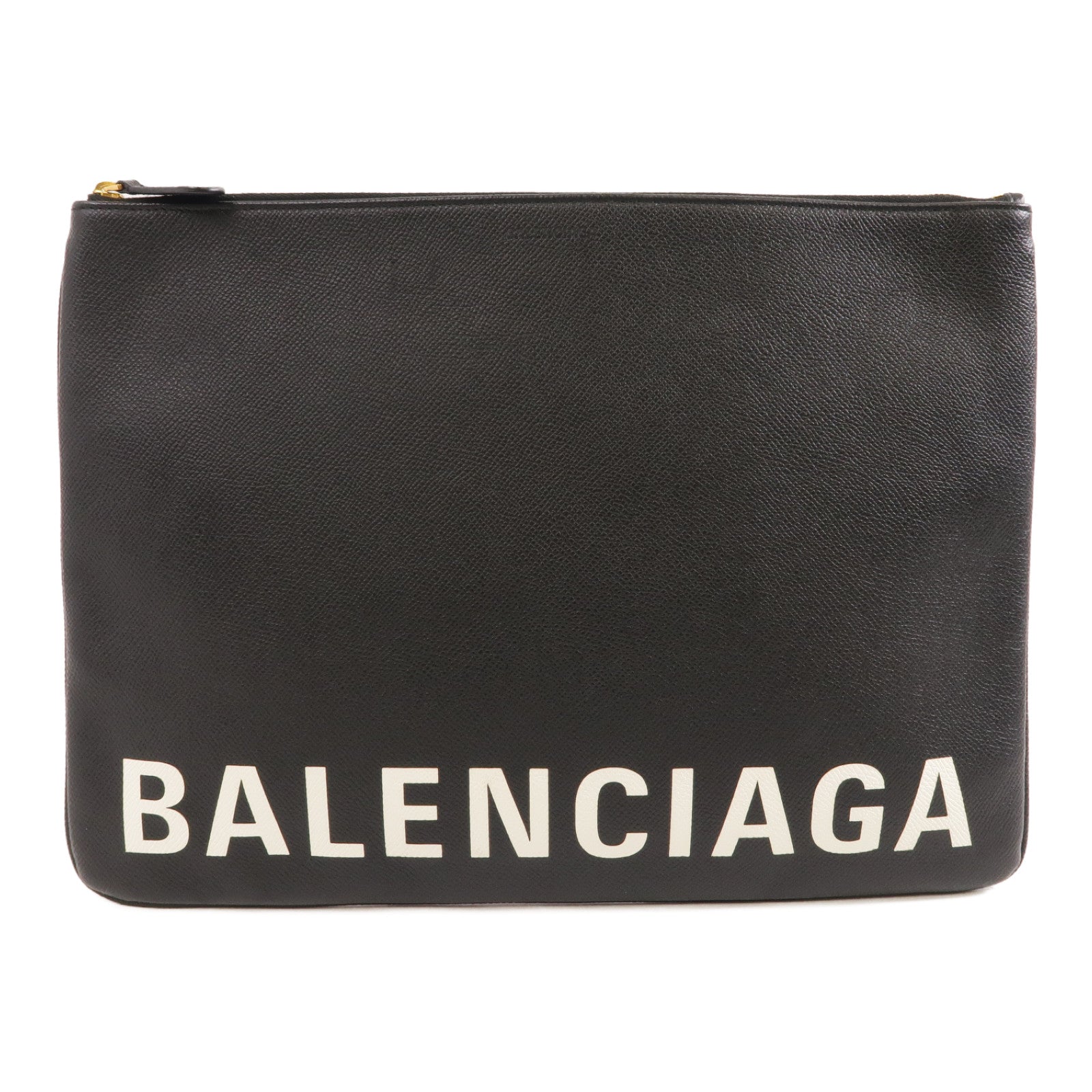 BALENCIAGA 牛皮皮革Clutch Bag金扣手拿包黑色