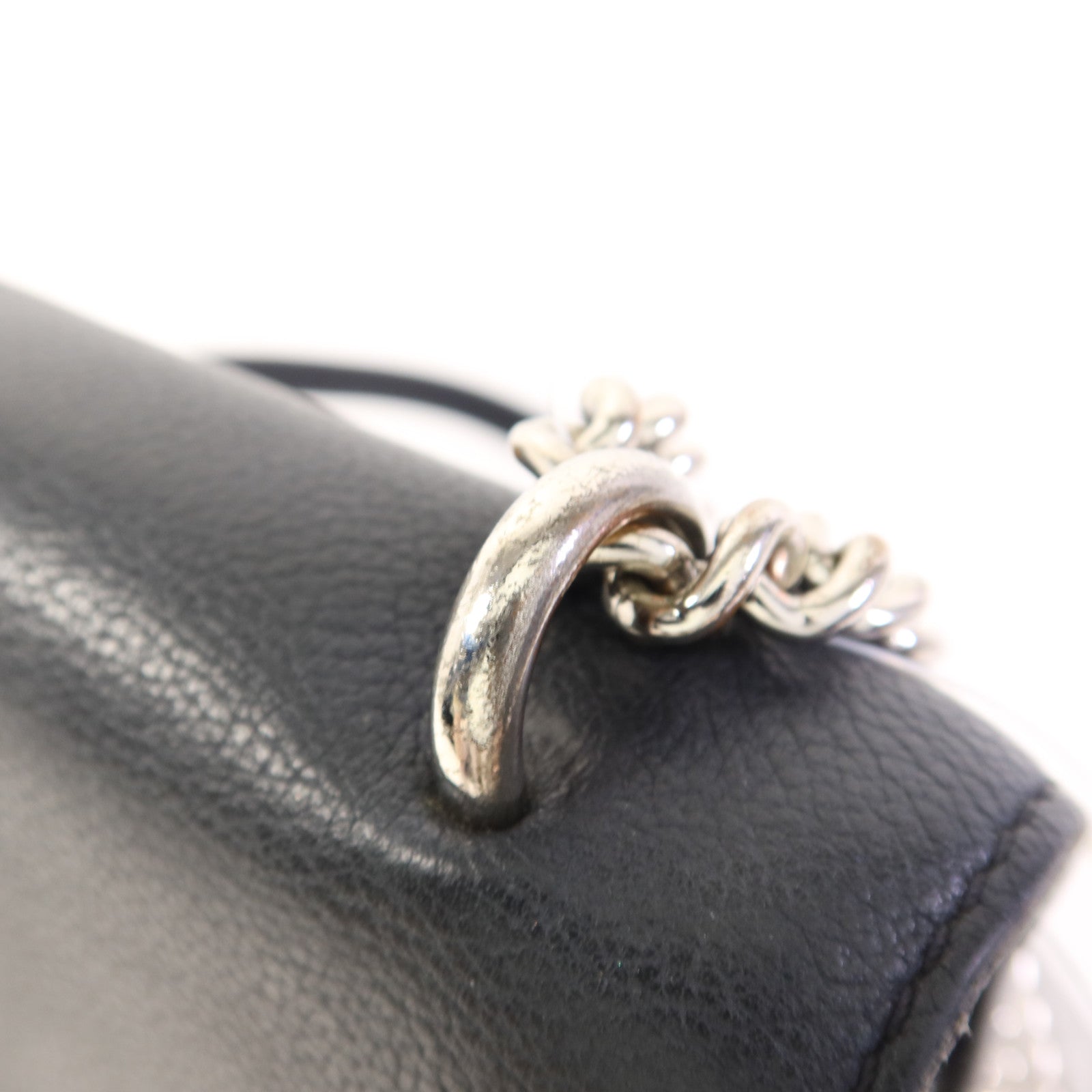 LOUIS VUITTON 牛皮皮革Mylockme銀扣鏈帶肩背袋