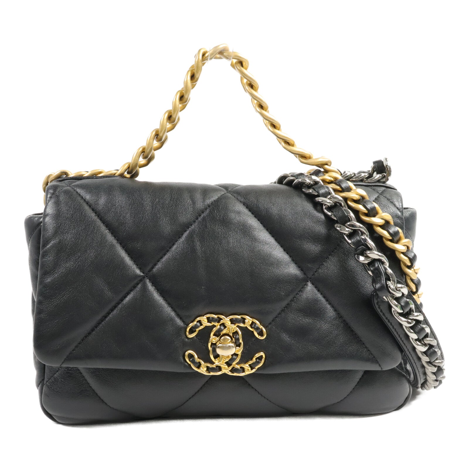 CHANEL 羊皮皮革Chanel 19 Small鏈帶肩背袋