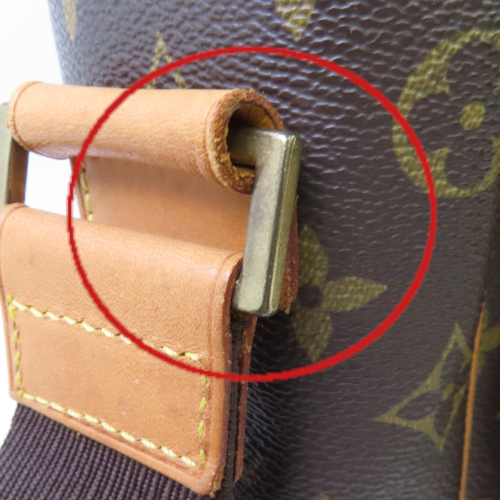 LOUIS VUITTON Monogram Abbeses Shoulder Bag金扣肩背袋啡色