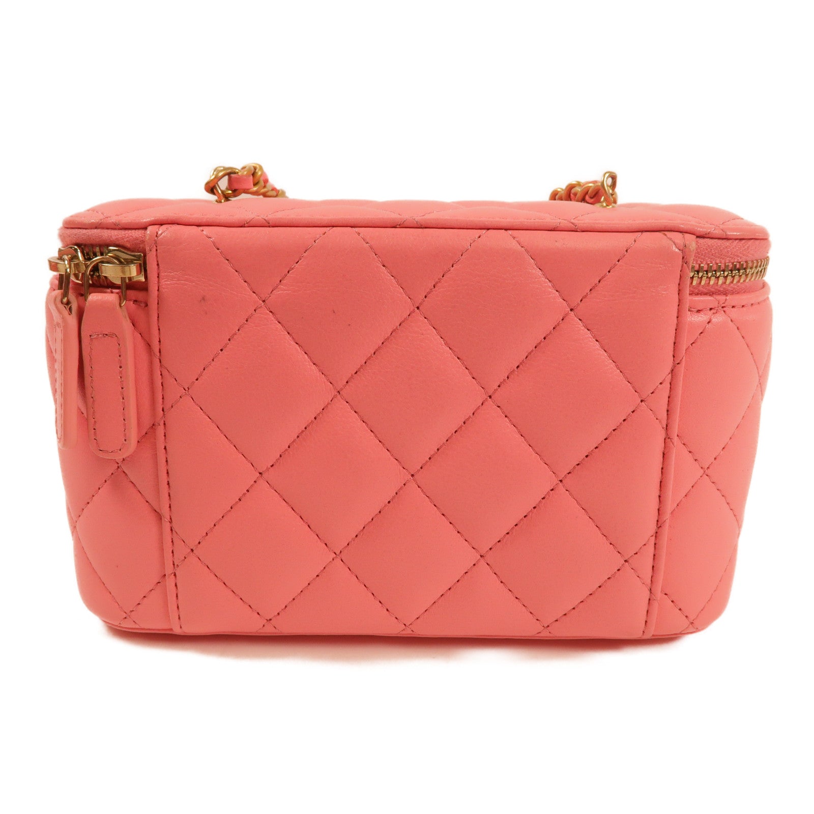 CHANEL 羊皮皮革Vanity Case金扣肩背袋