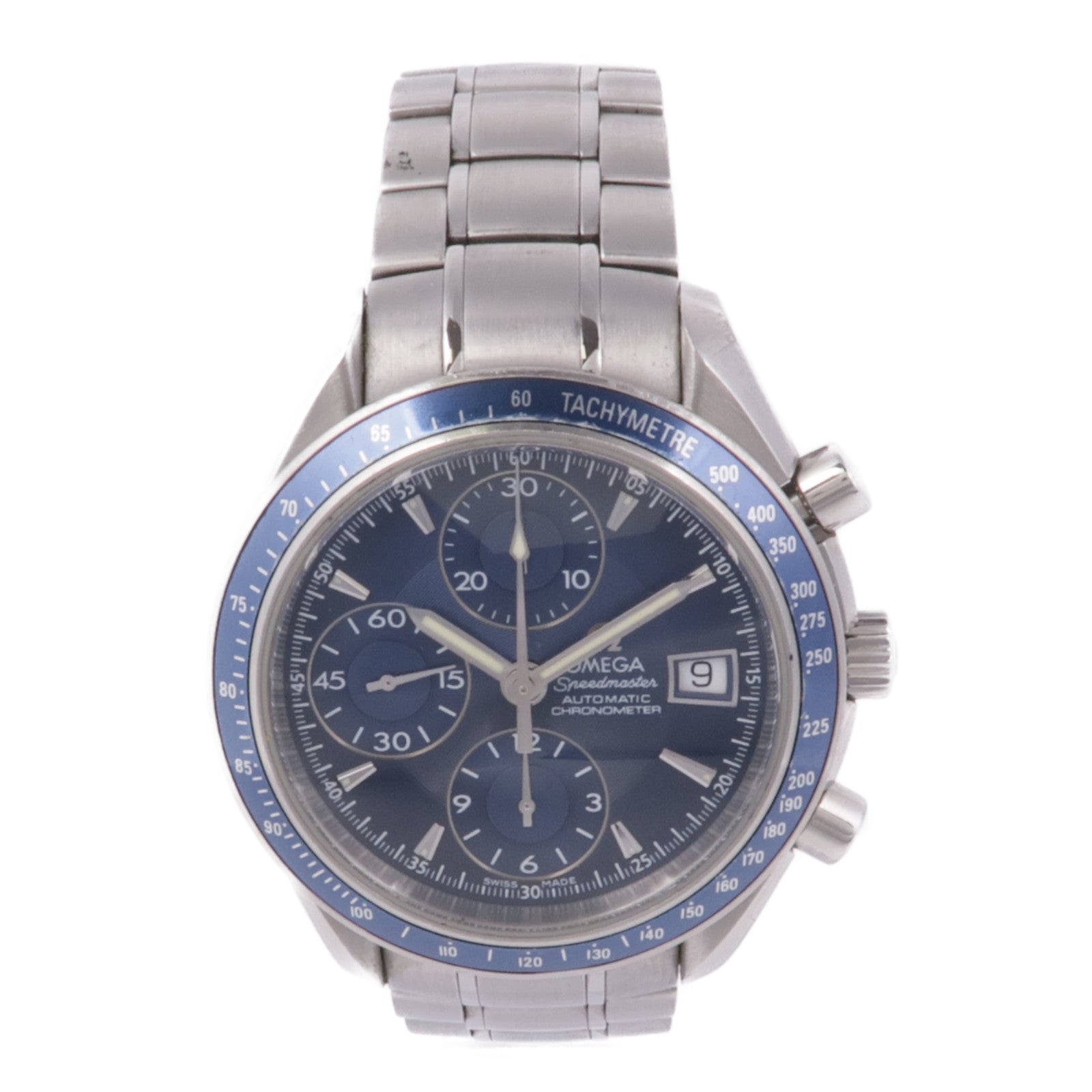 OMEGA Speedmaster 32128000 Automatic Watch Stainless Steel Blue