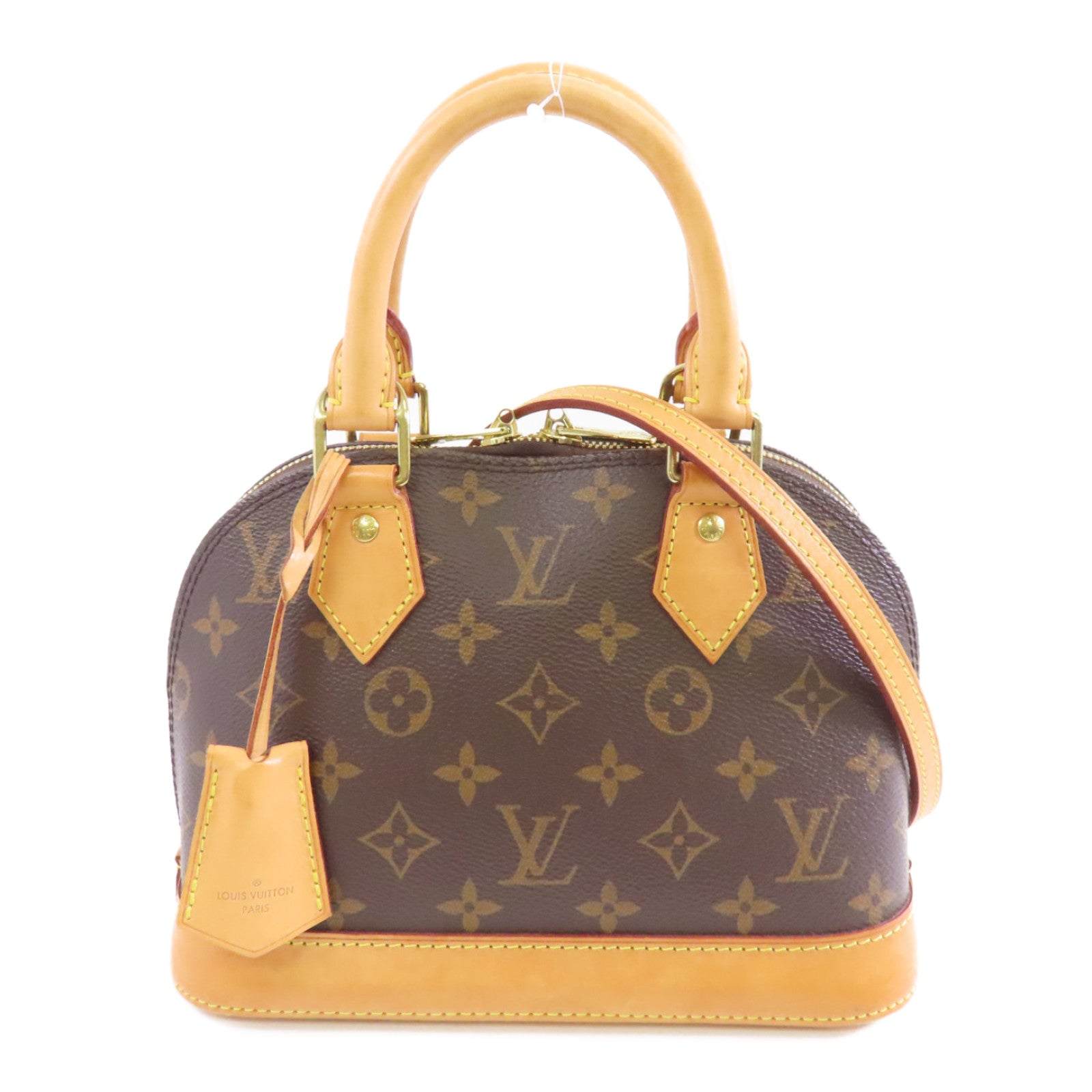 LOUIS VUITTON Monogram Alma BB金扣手挽肩背兩用袋啡色