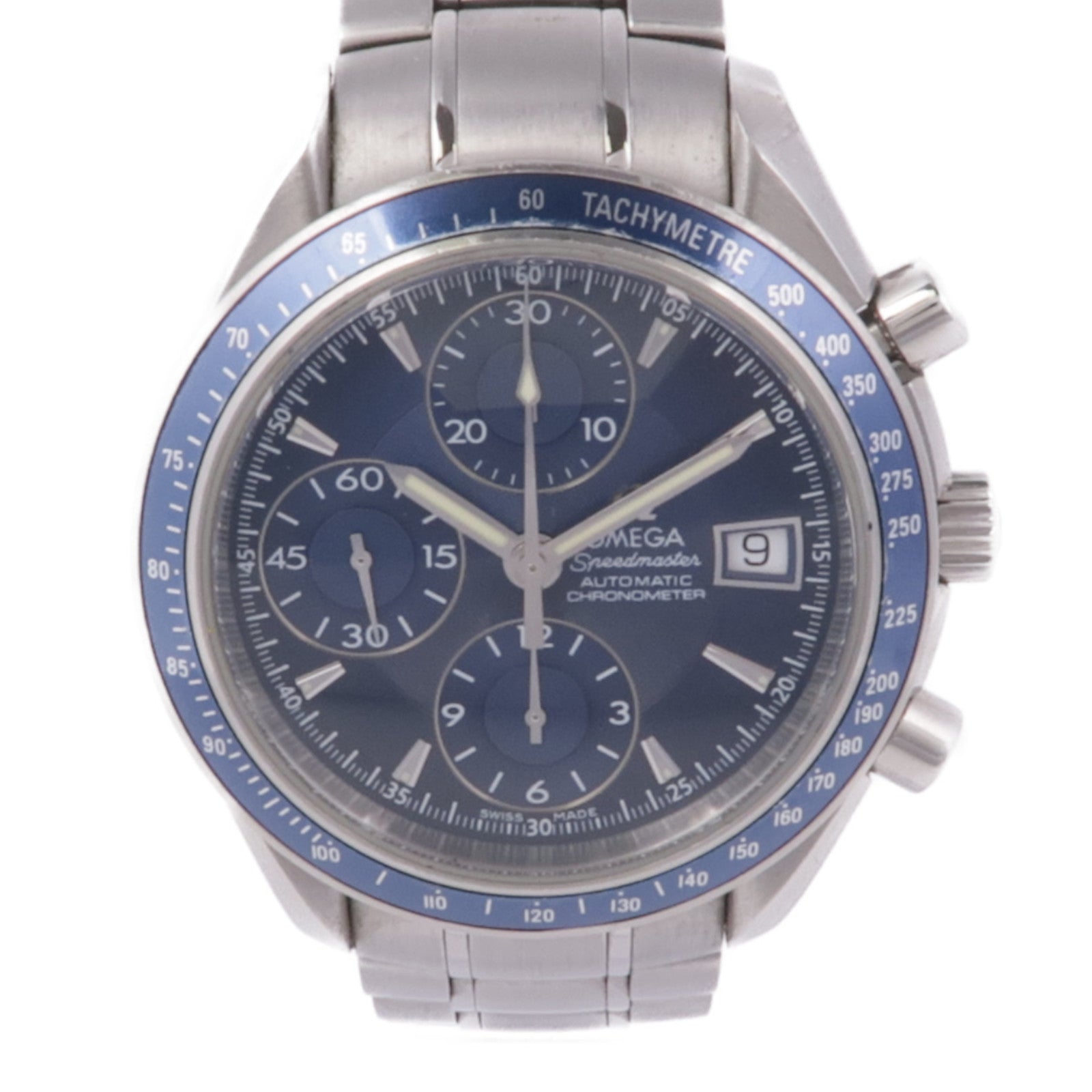 OMEGA Speedmaster 32128000 Automatic Watch Stainless Steel Blue