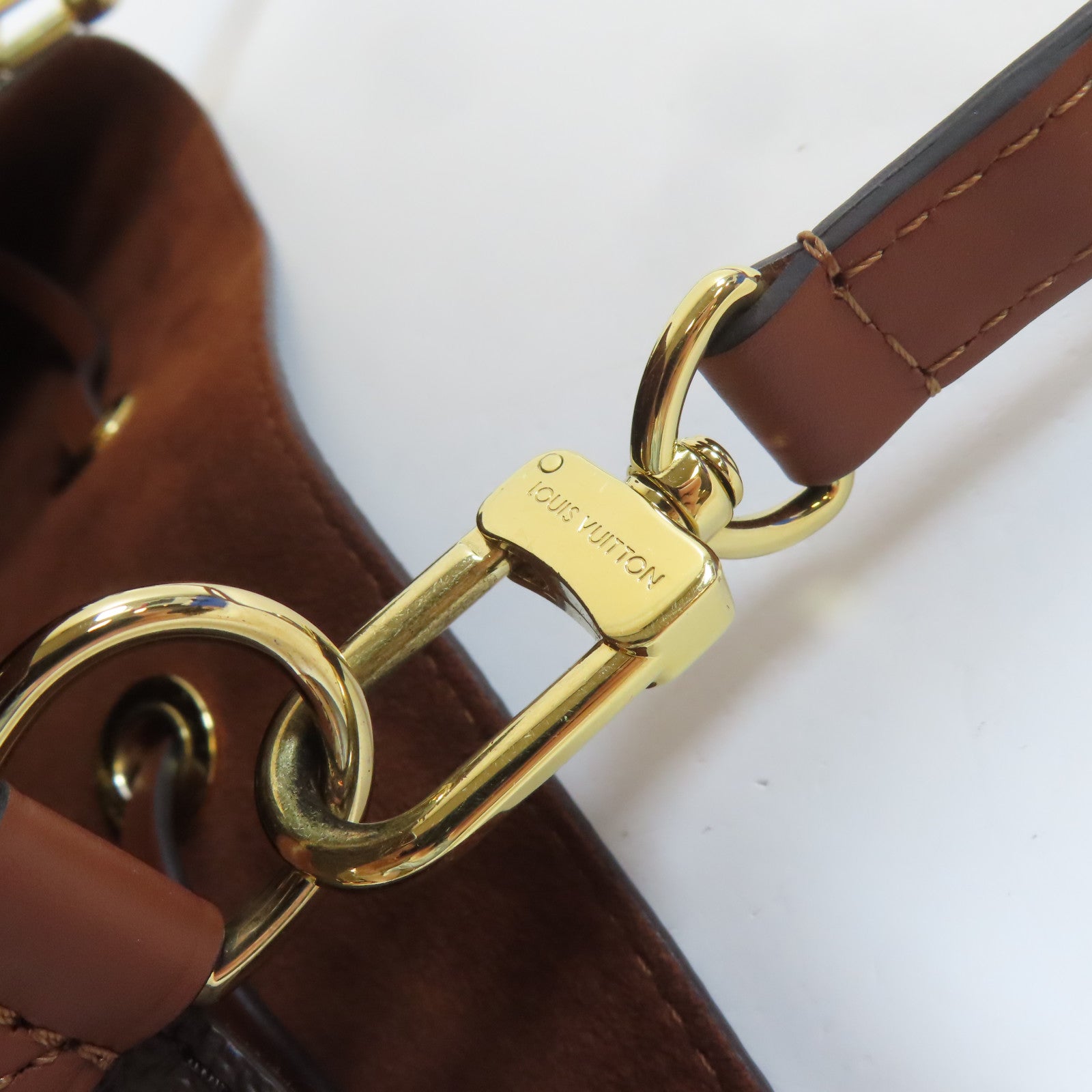 LOUIS VUITTON Monogram Neo Noe MM金扣肩背袋啡色