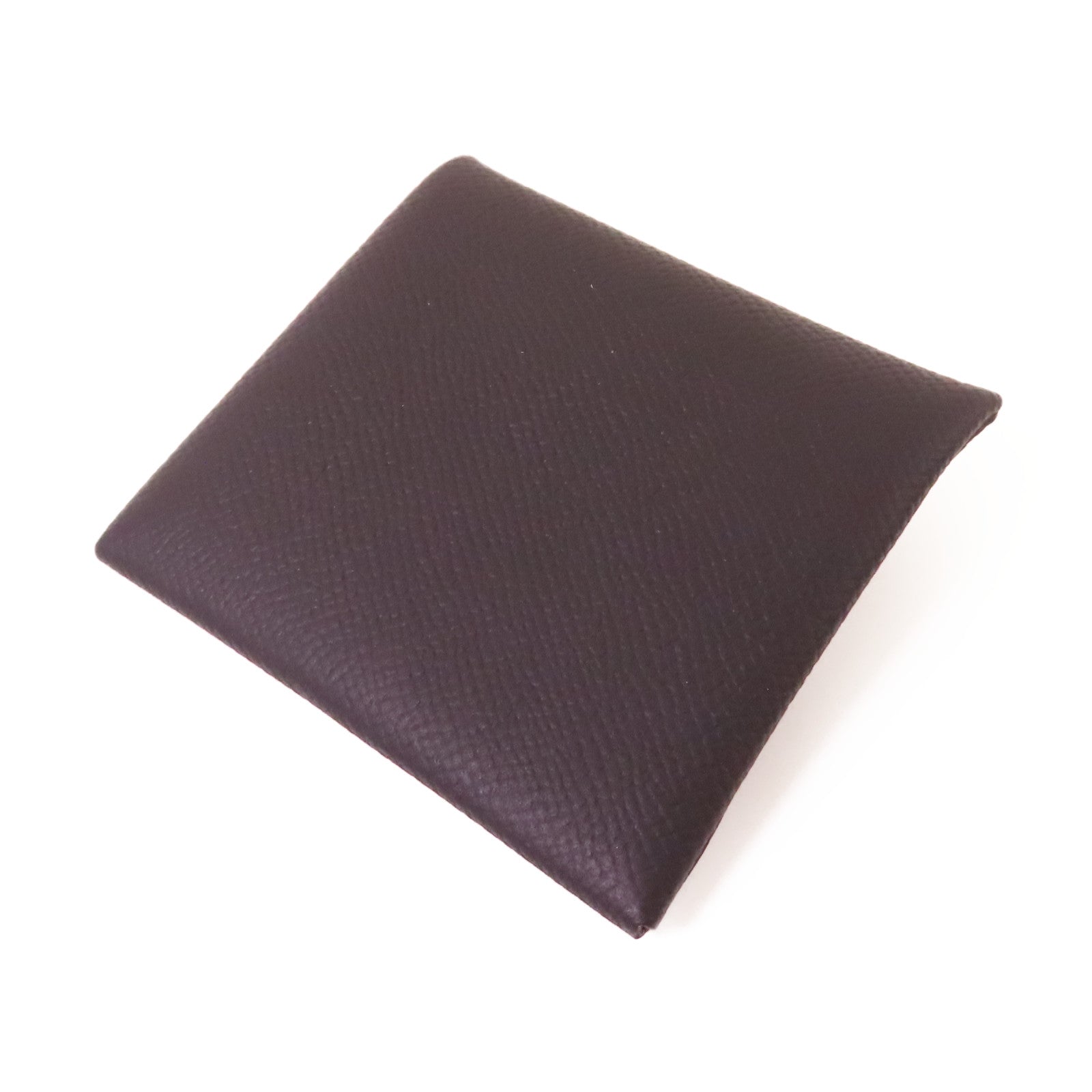 HERMES 【激減優惠】Epsom皮革Bastia Coin Case銀扣零錢包黑色