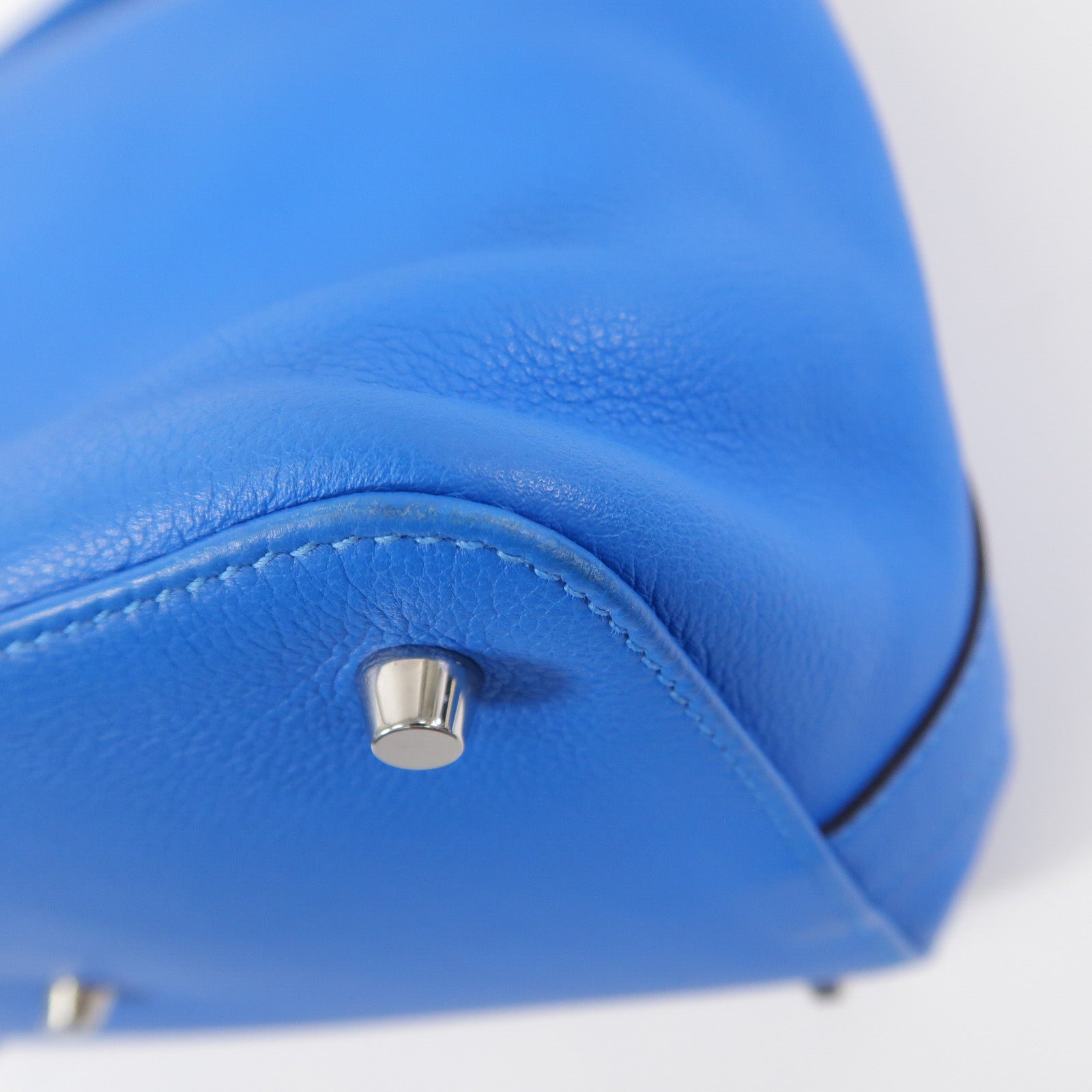 HERMES Evercolor皮革Toolbox 26手挽肩背兩用袋Blue Hydra