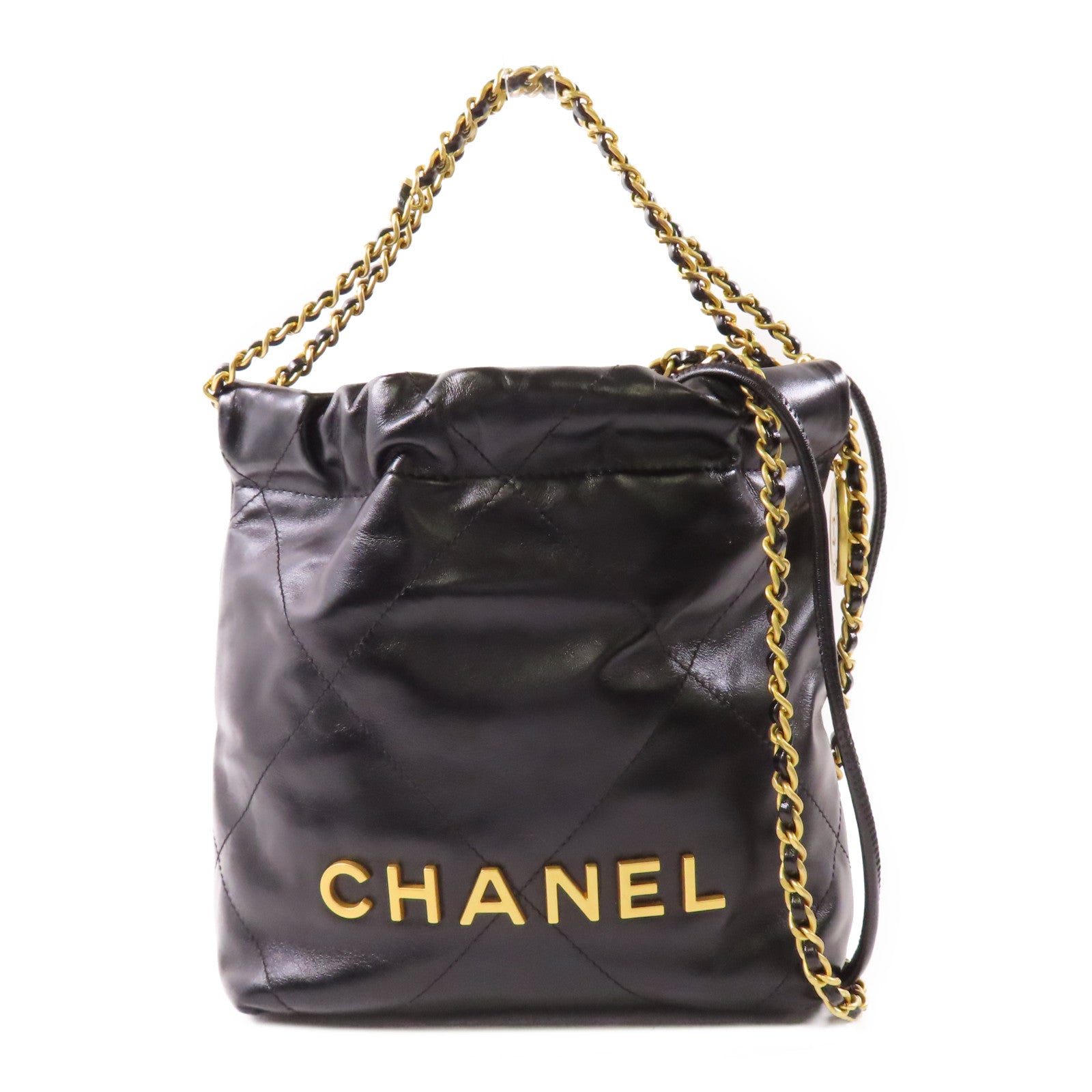 CHANEL 羊皮皮革Chanel 22 Mini金扣手挽肩背兩用袋