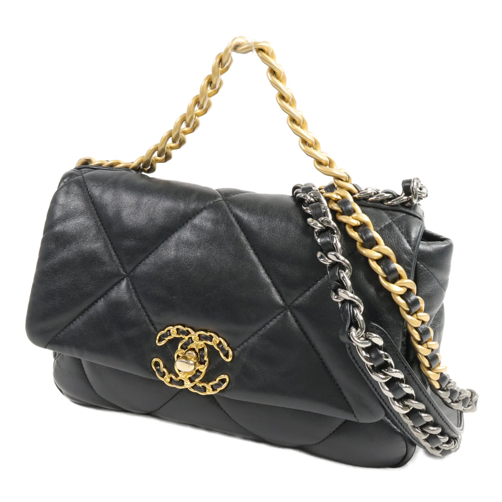 CHANEL 羊皮皮革Chanel 19 Small鏈帶肩背袋