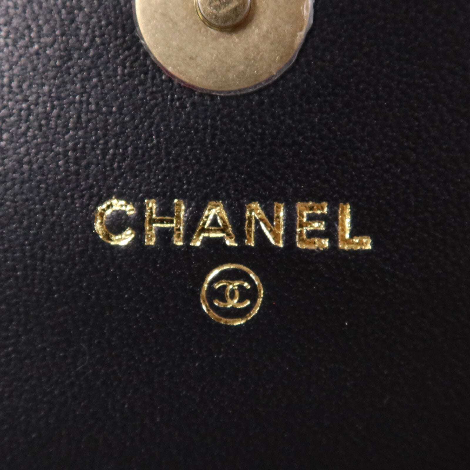 CHANEL 【激減優惠】羊皮皮革WOC Wallet On Chain金扣鏈帶肩背袋