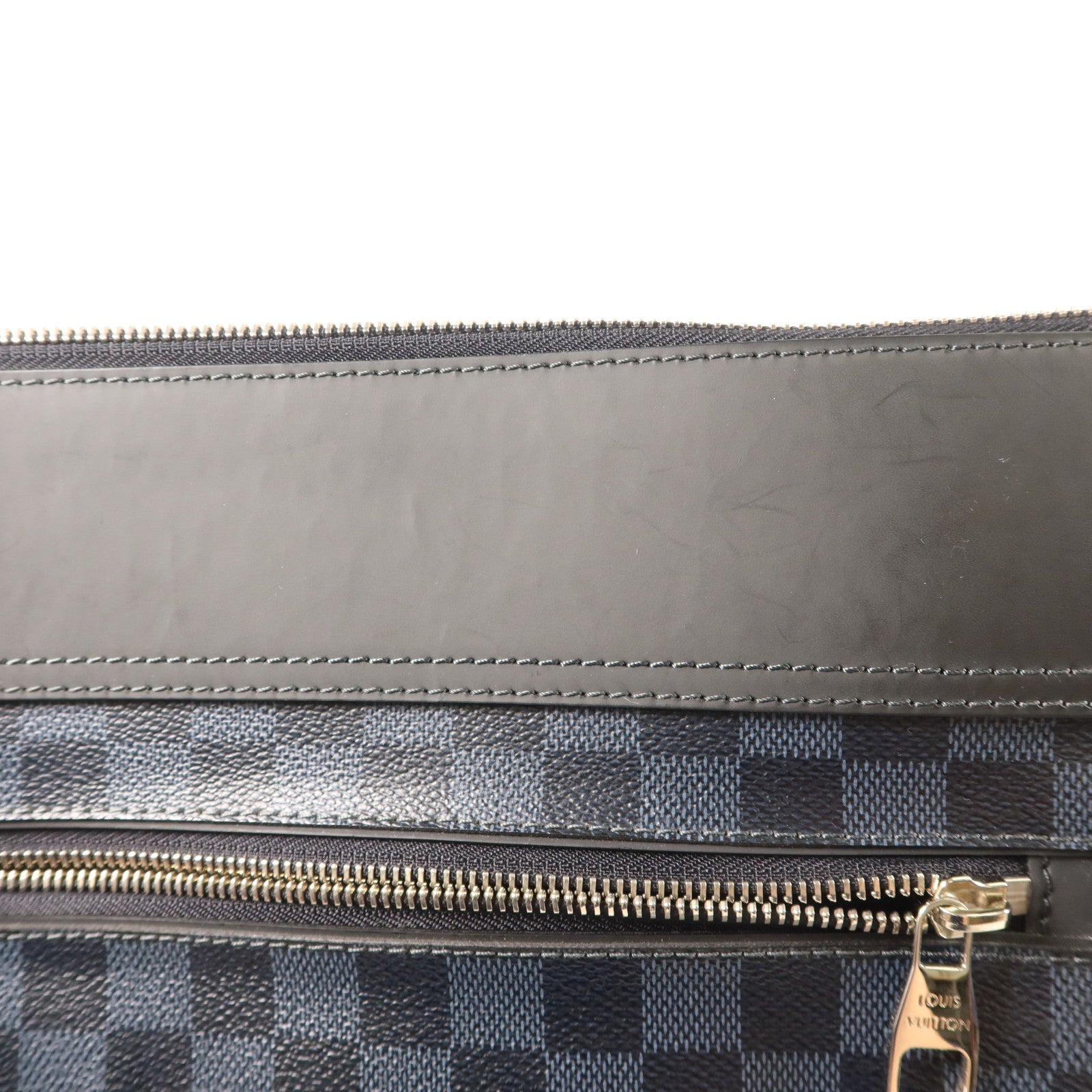 LOUIS VUITTON Damier Cobalt Greenwich Messenger Bag銀扣肩背袋
