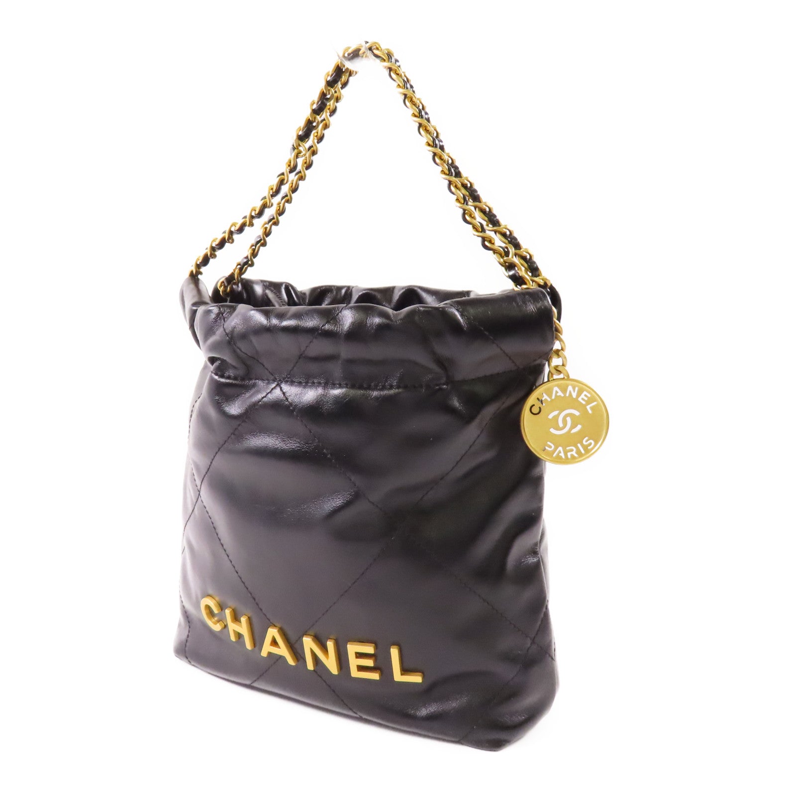 CHANEL 羊皮皮革Chanel 22 Mini金扣手挽肩背兩用袋