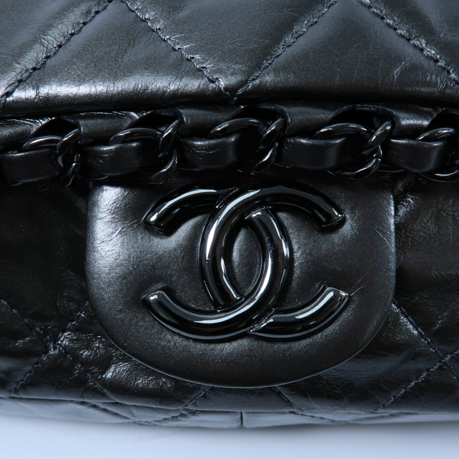 CHANEL 牛皮皮革Shoulder Bag鏈帶肩背袋