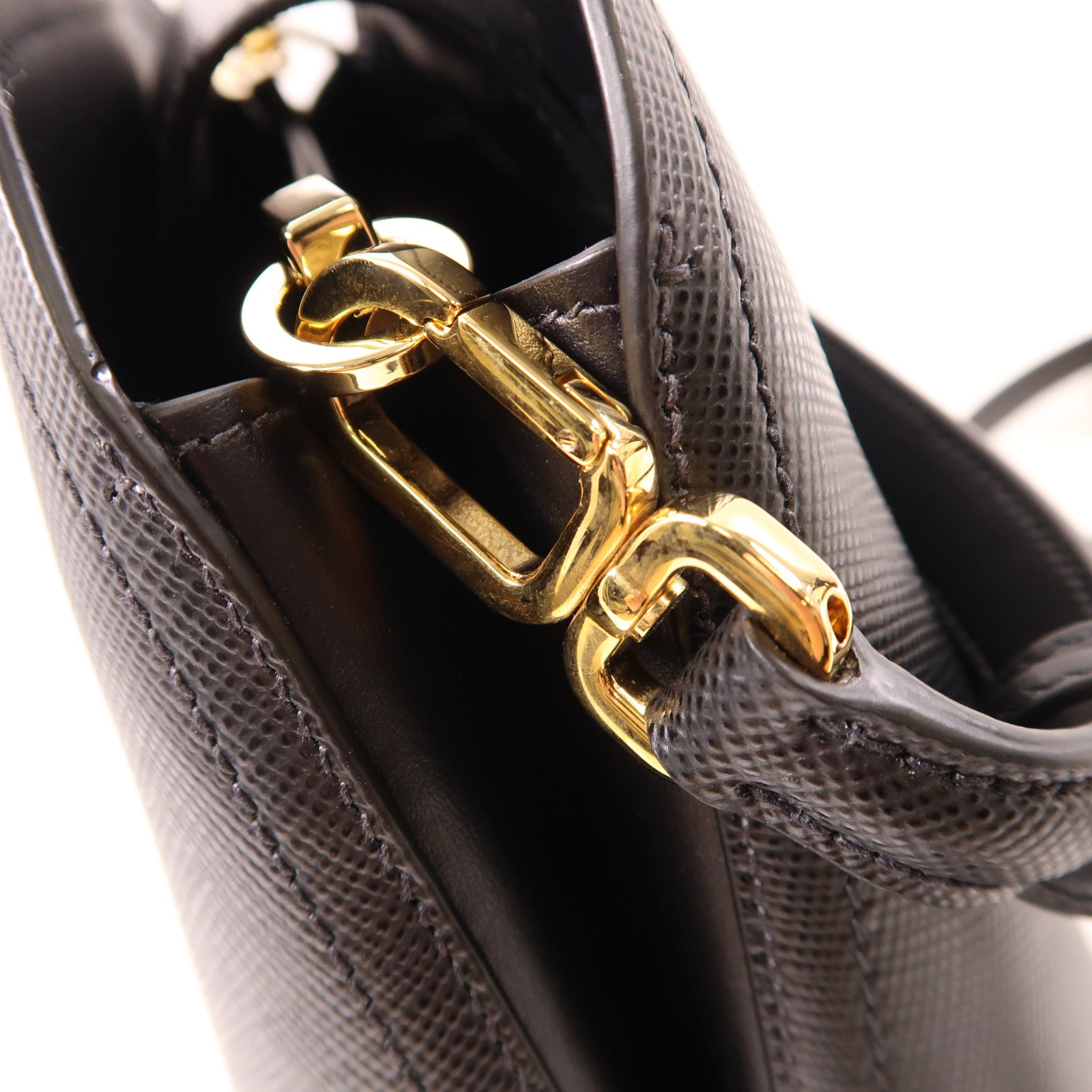 PRADA【激減優惠】 牛皮皮革2 Way Shoulder金扣手挽肩背兩用袋