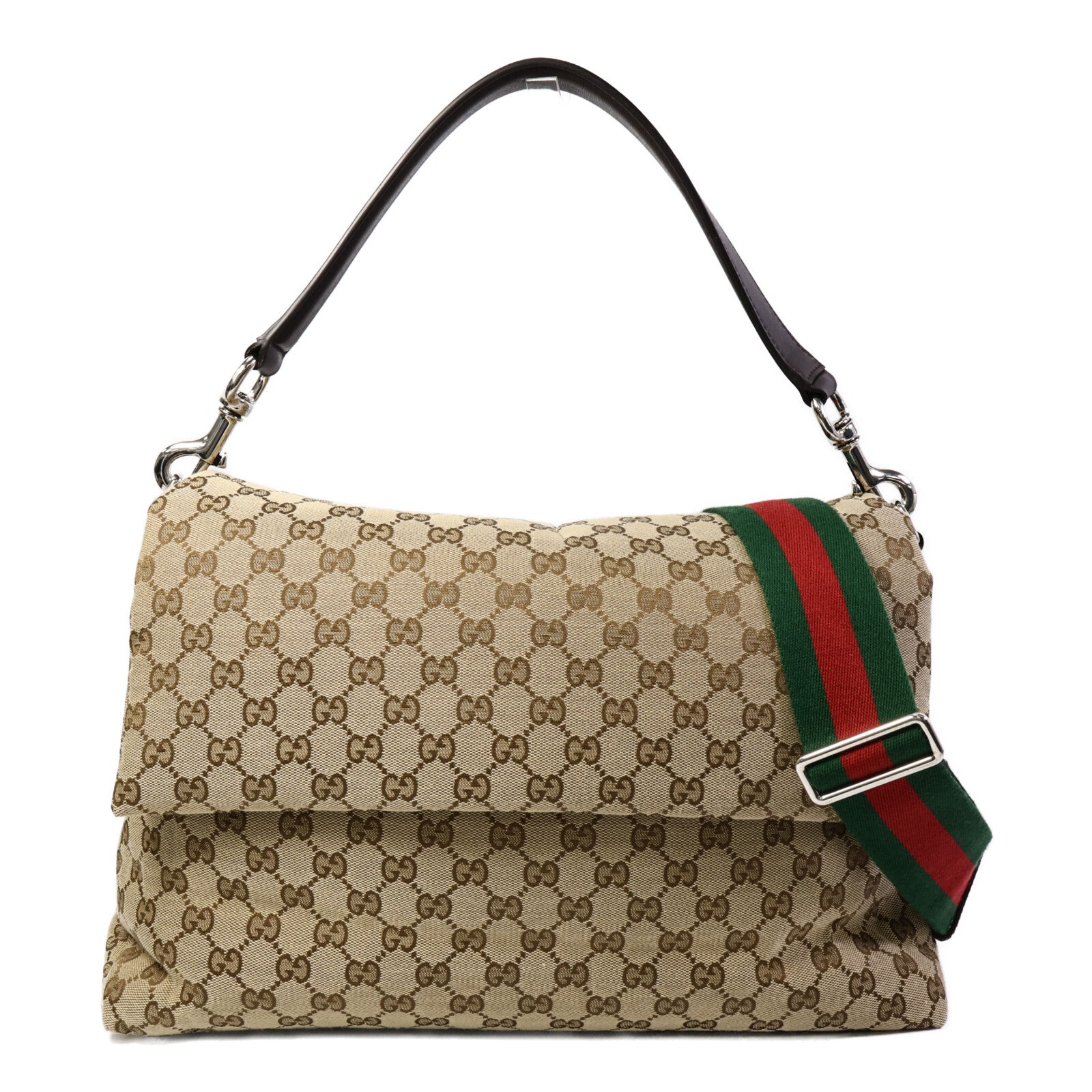 GUCCI 帆布GG Monogram Large Crossbody Bag肩背袋