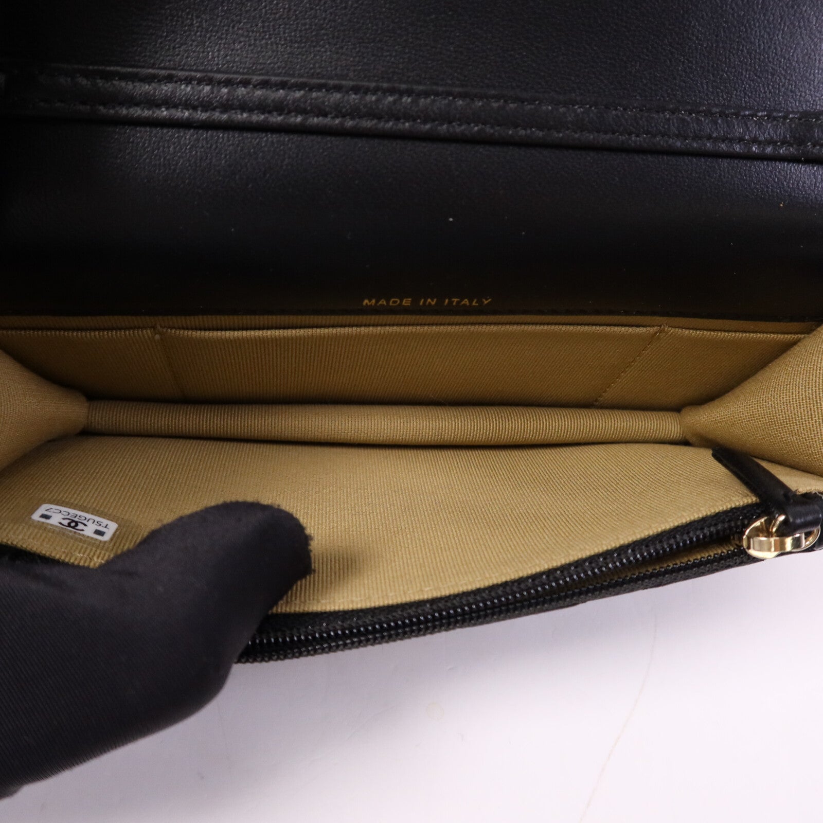 CHANEL 【激減優惠】羊皮皮革WOC Wallet On Chain金扣鏈帶肩背袋