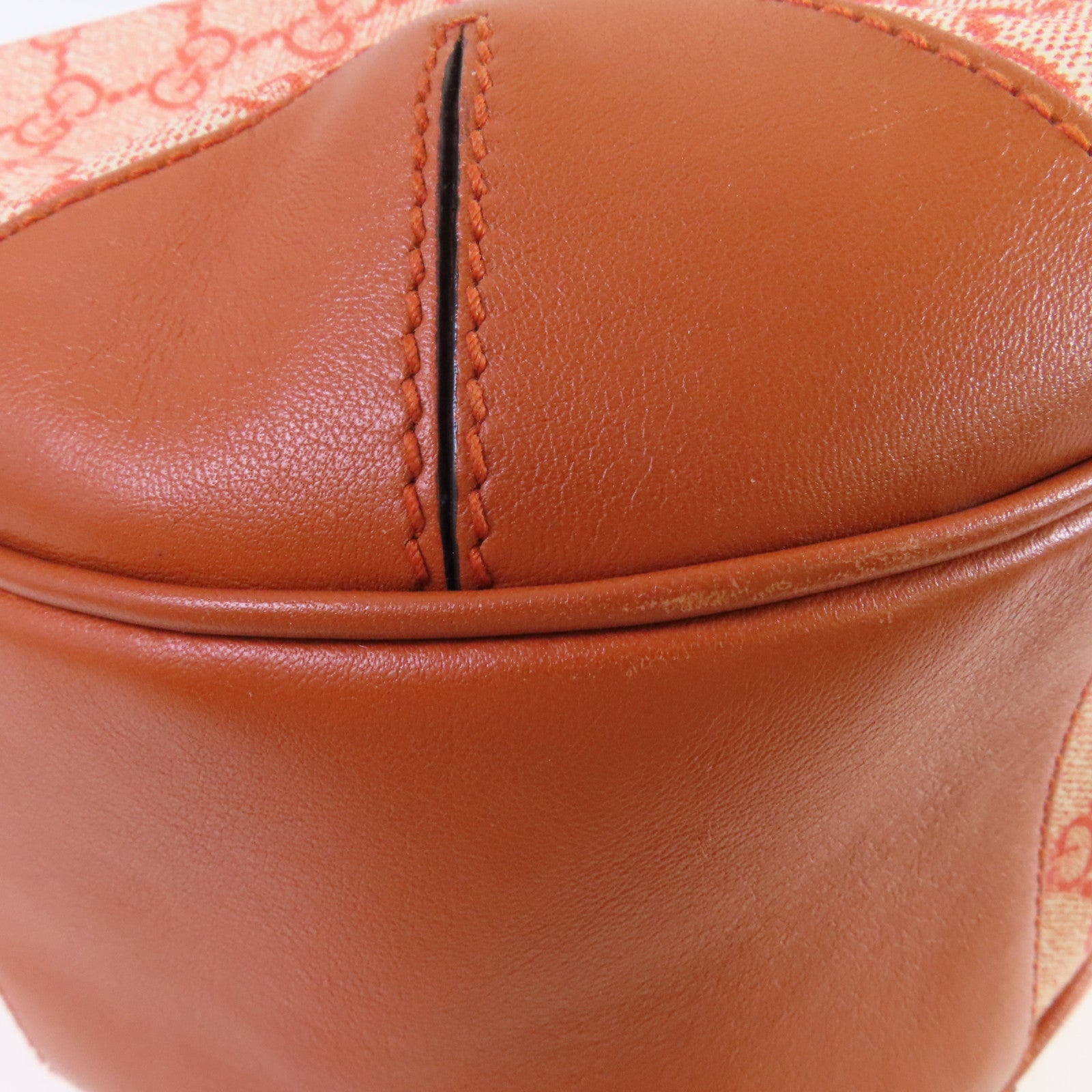 GUCCI 【激減優惠】塗層帆布Shoulder Bag金扣肩背袋橙色