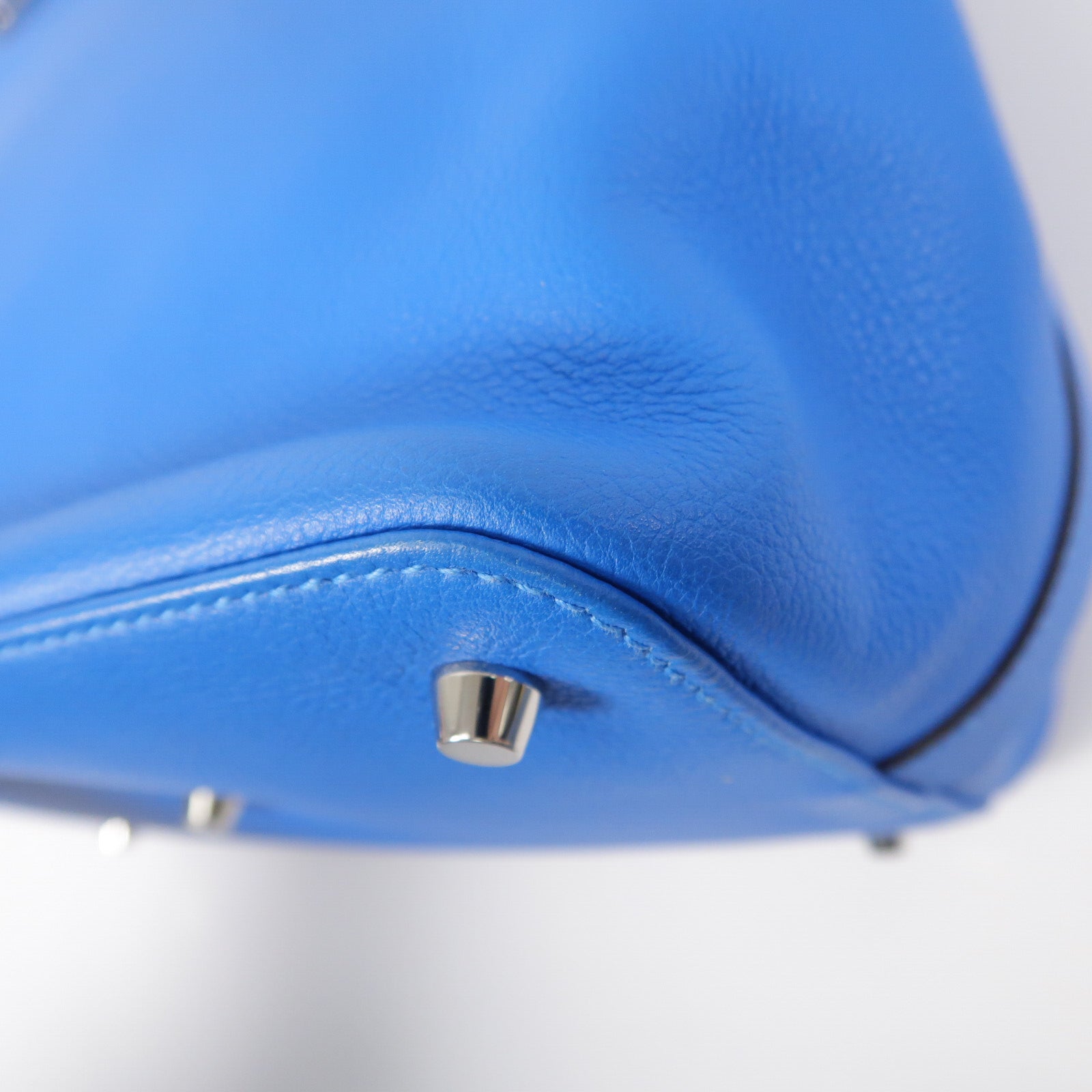 HERMES Evercolor皮革Toolbox 26手挽肩背兩用袋Blue Hydra