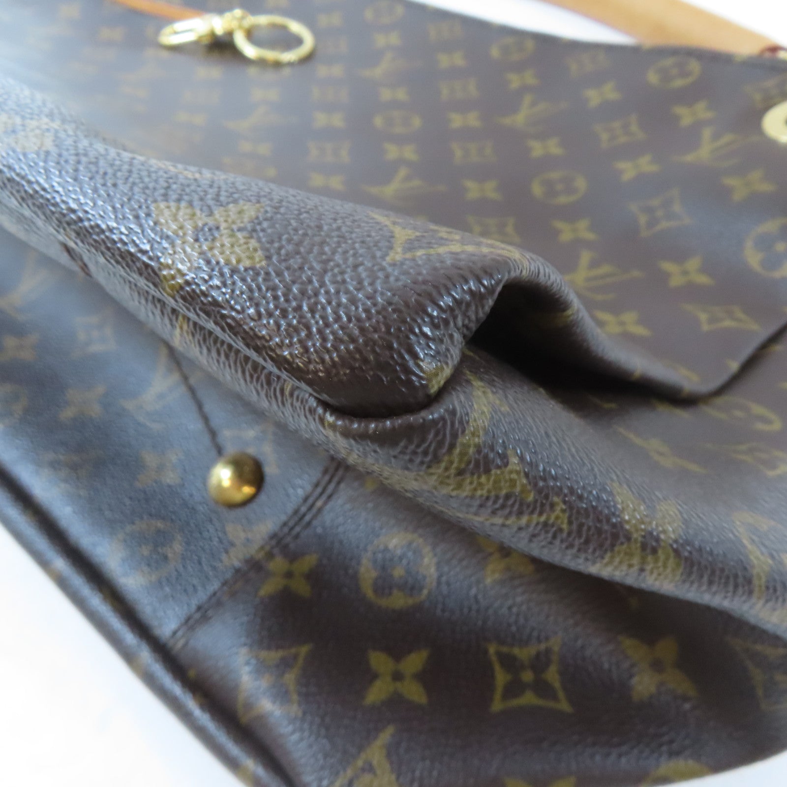 LOUIS VUITTON Monogram Artsy GM金扣肩背袋啡色