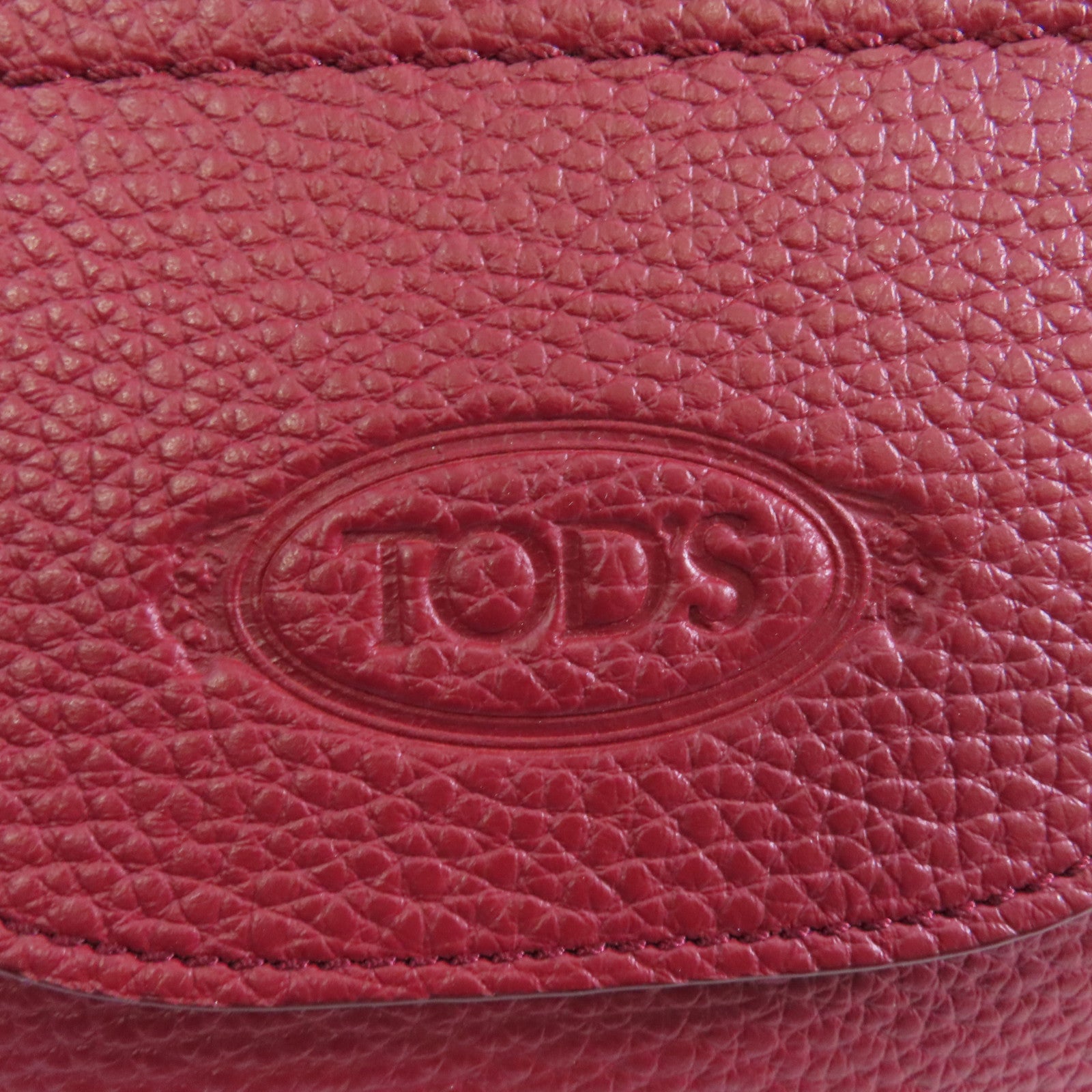 TOD’S 牛皮皮革2way Shoulder Bag銀扣手挽肩背兩用袋紅色