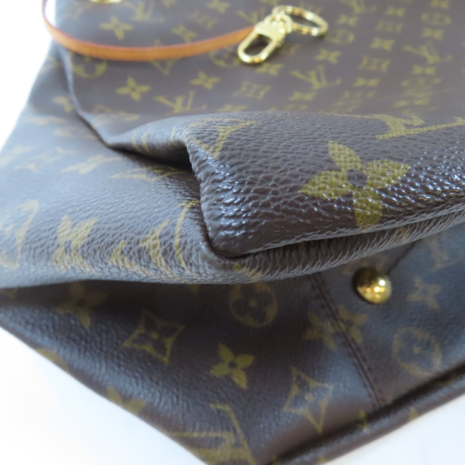 LOUIS VUITTON Monogram Artsy GM金扣肩背袋啡色
