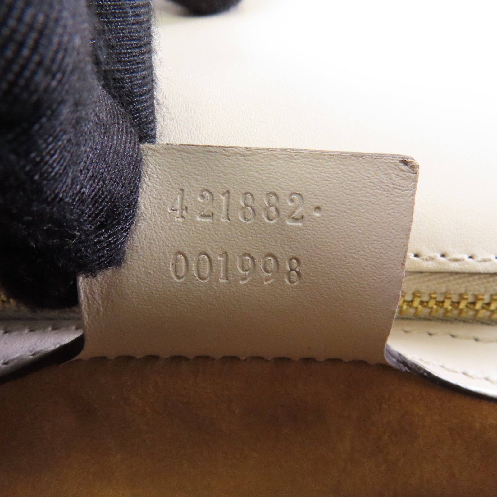 GUCCI 牛皮皮革Sylvie金扣手挽肩背兩用袋白色