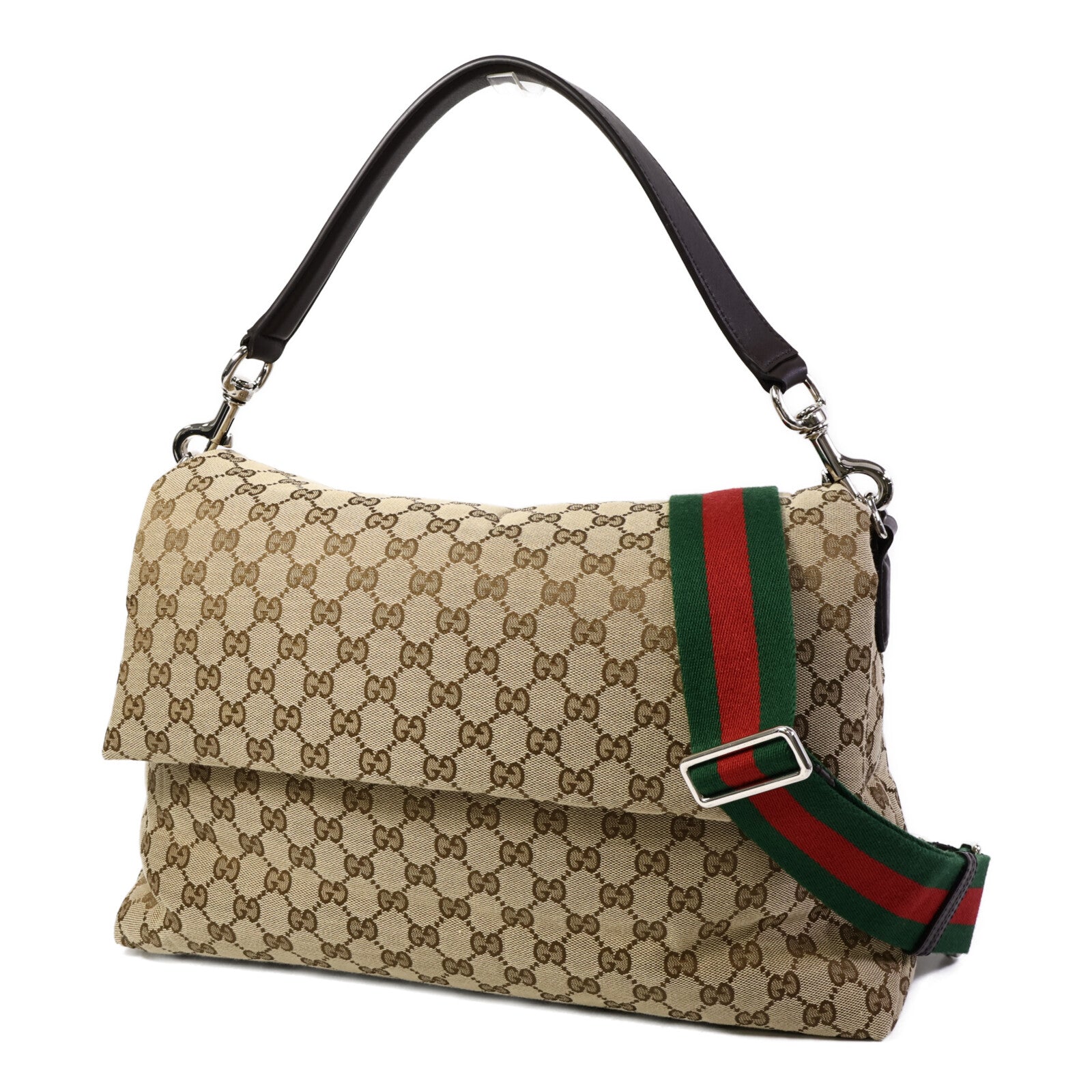 GUCCI 帆布GG Monogram Large Crossbody Bag肩背袋